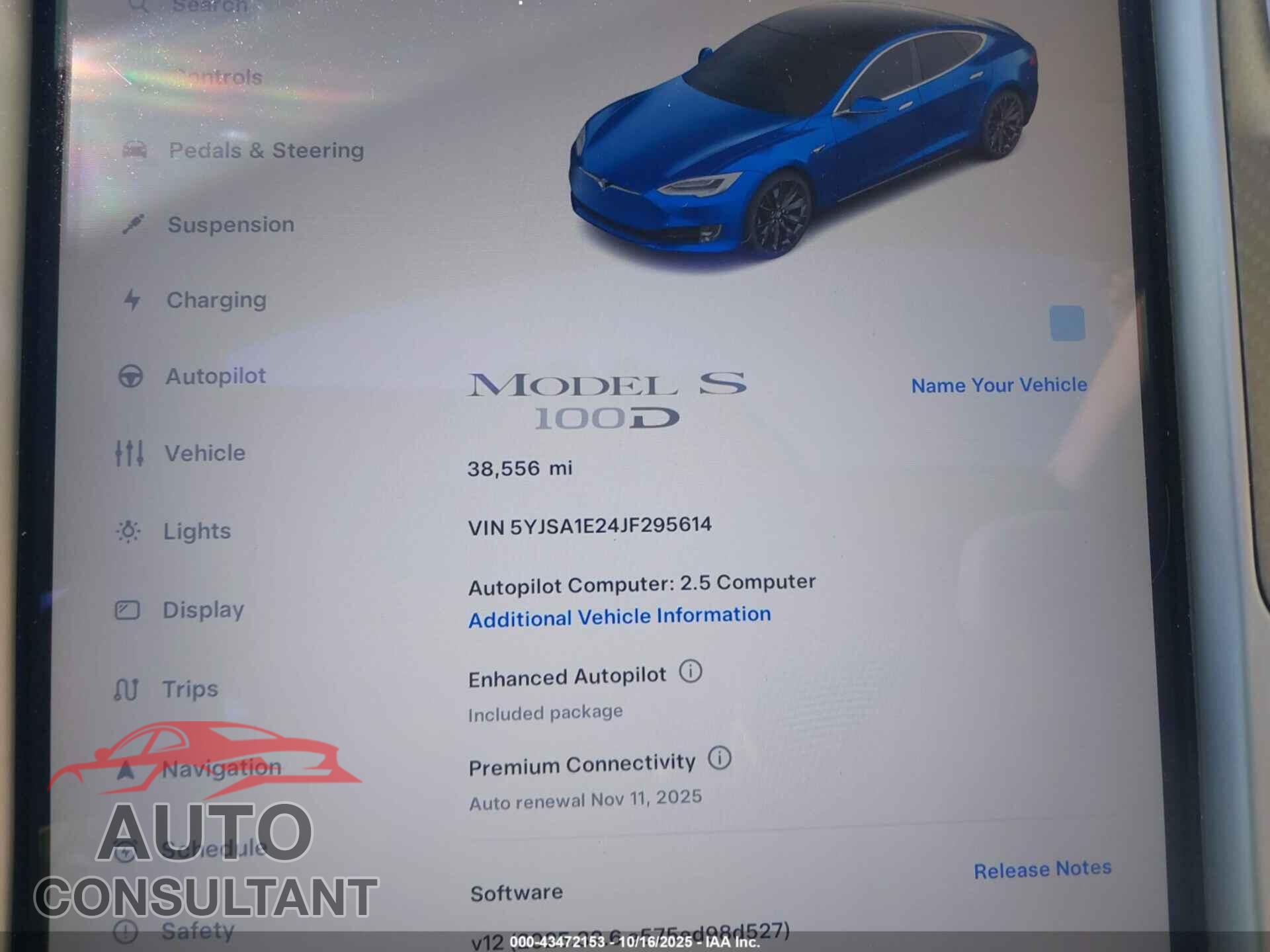 TESLA MODEL S 2018 - 5YJSA1E24JF295614