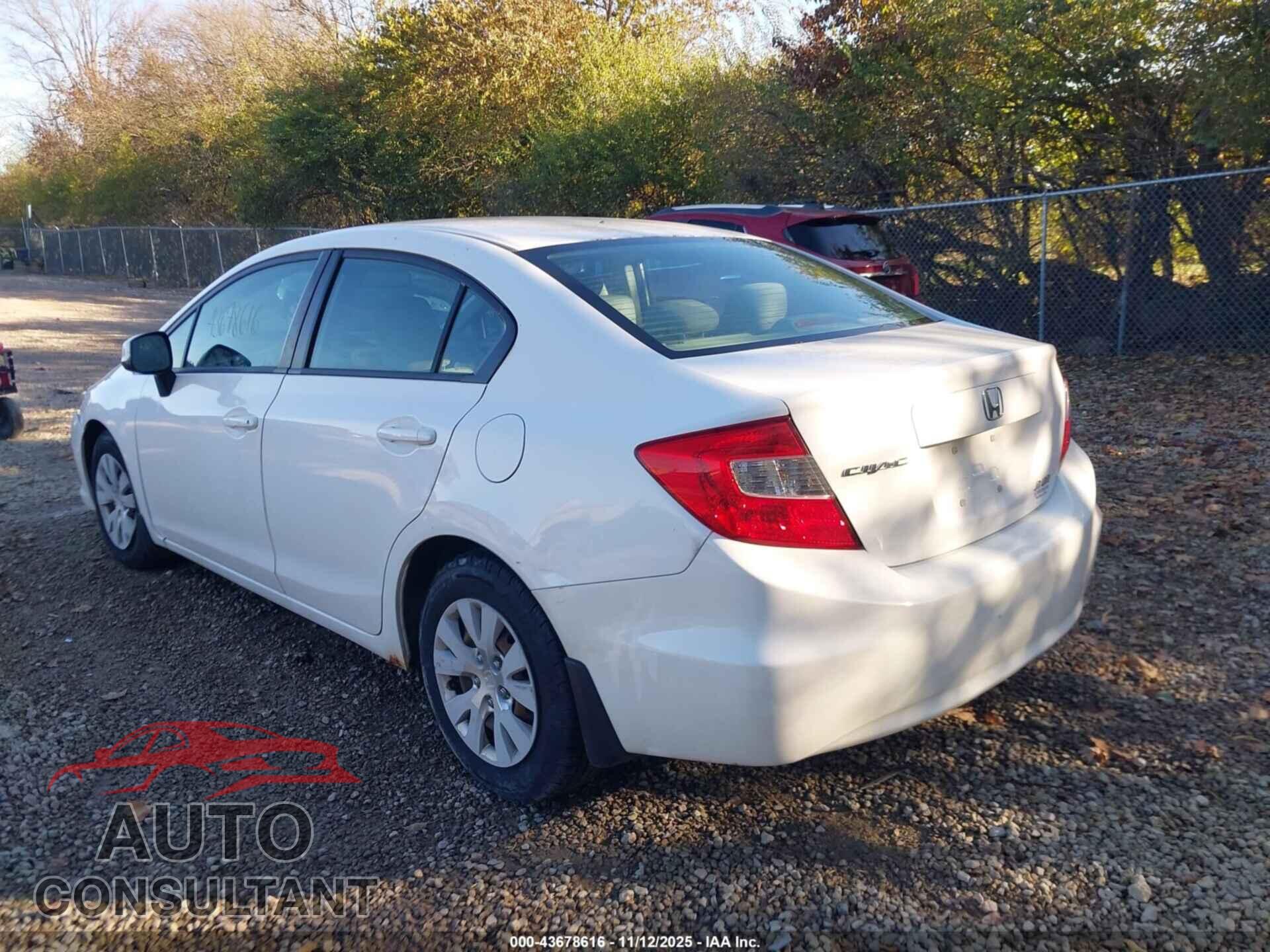 HONDA CIVIC 2012 - 19XFB2F57CE106914