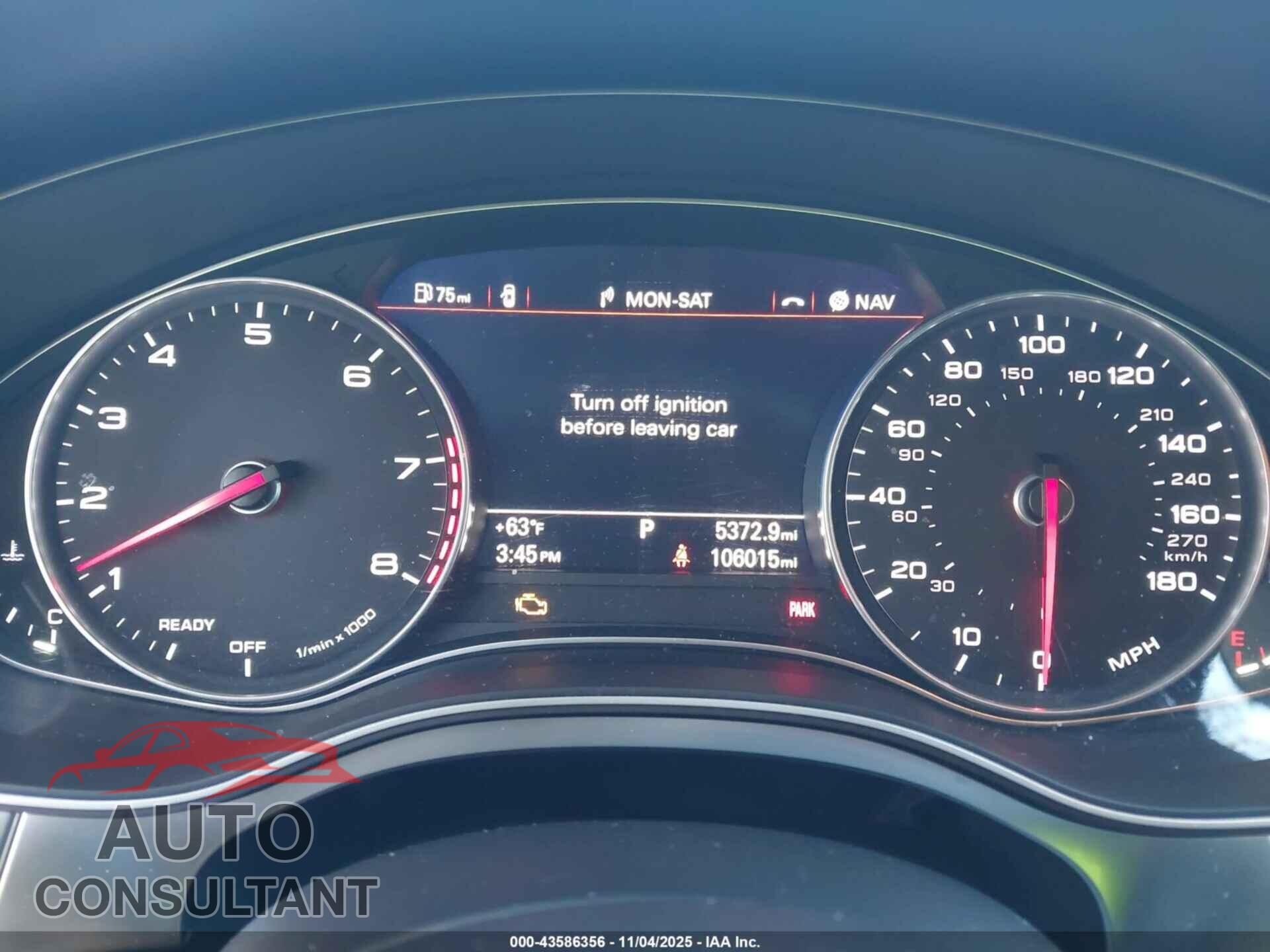 AUDI A6 2016 - WAUGFAFC9GN021296