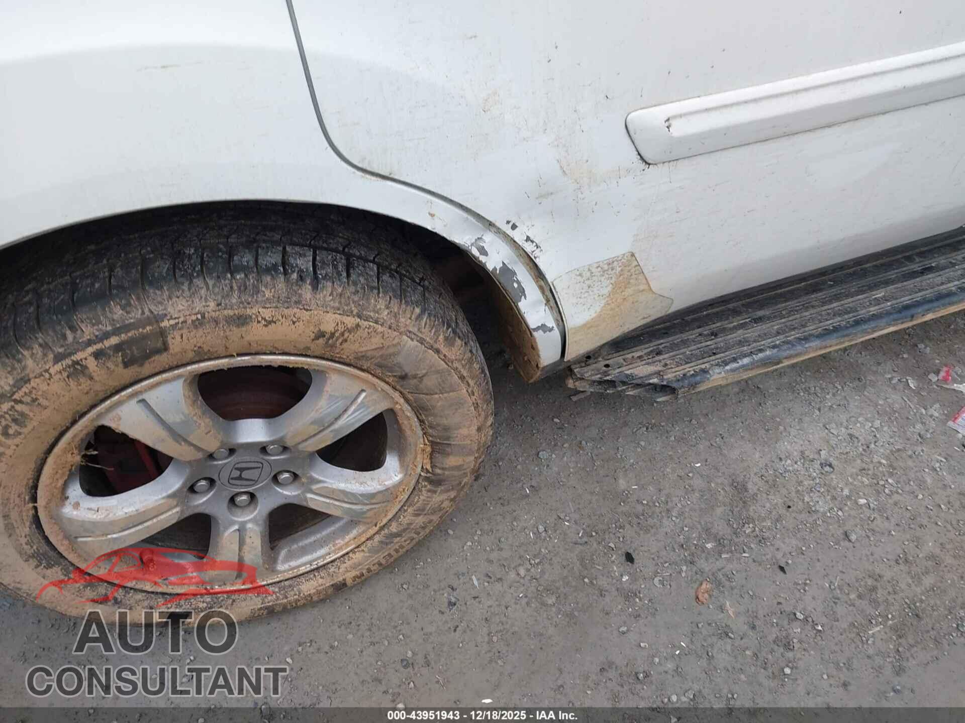 HONDA PILOT 2012 - 5FNYF4H58CB004926