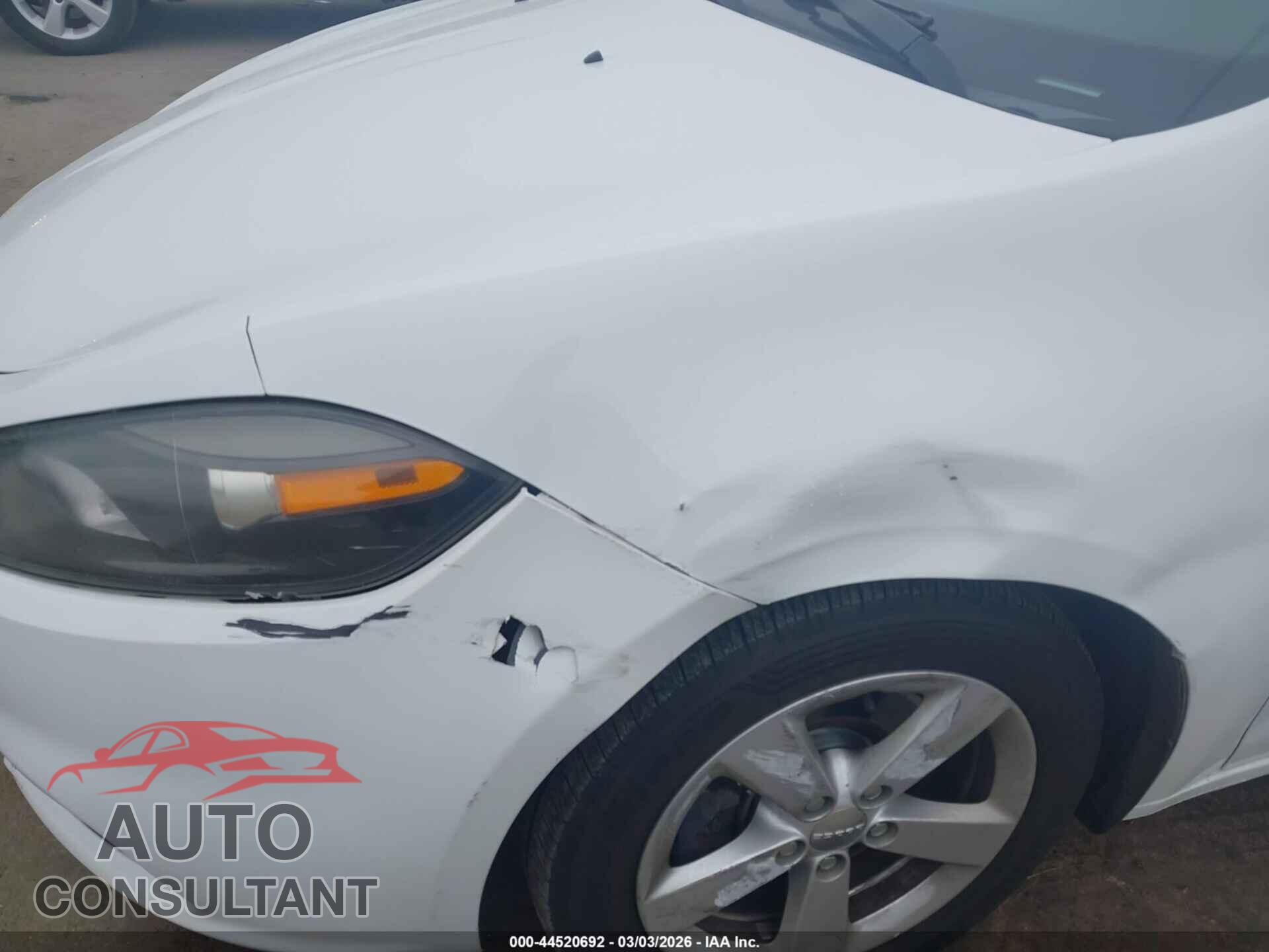 DODGE DART 2015 - 1C3CDFBB2FD431710