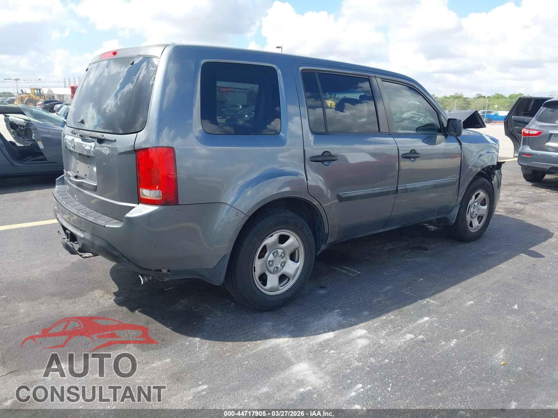 HONDA PILOT 2012 - 5FNYF3H20CB014673