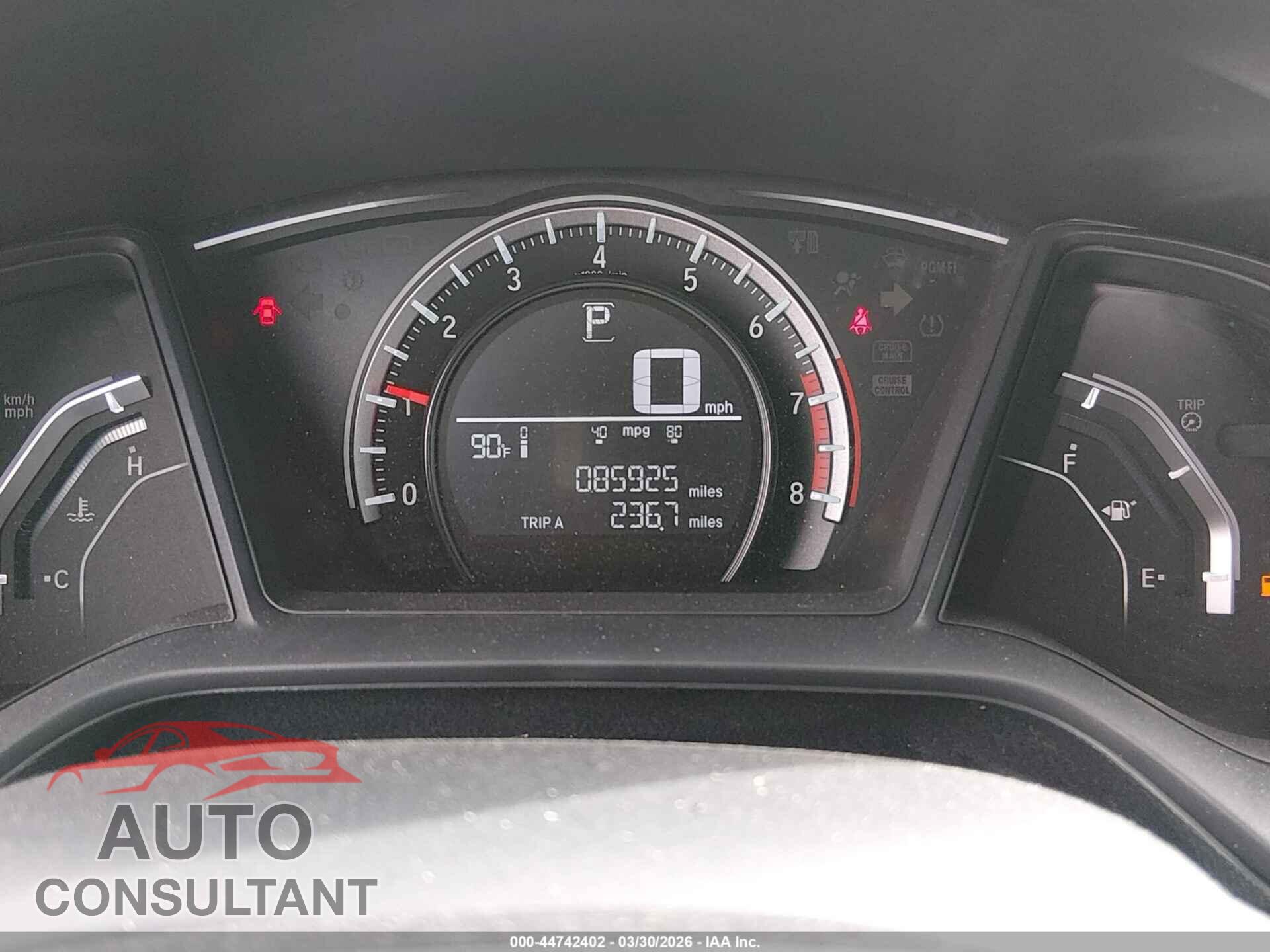 HONDA CIVIC 2016 - 19XFC2F55GE096421