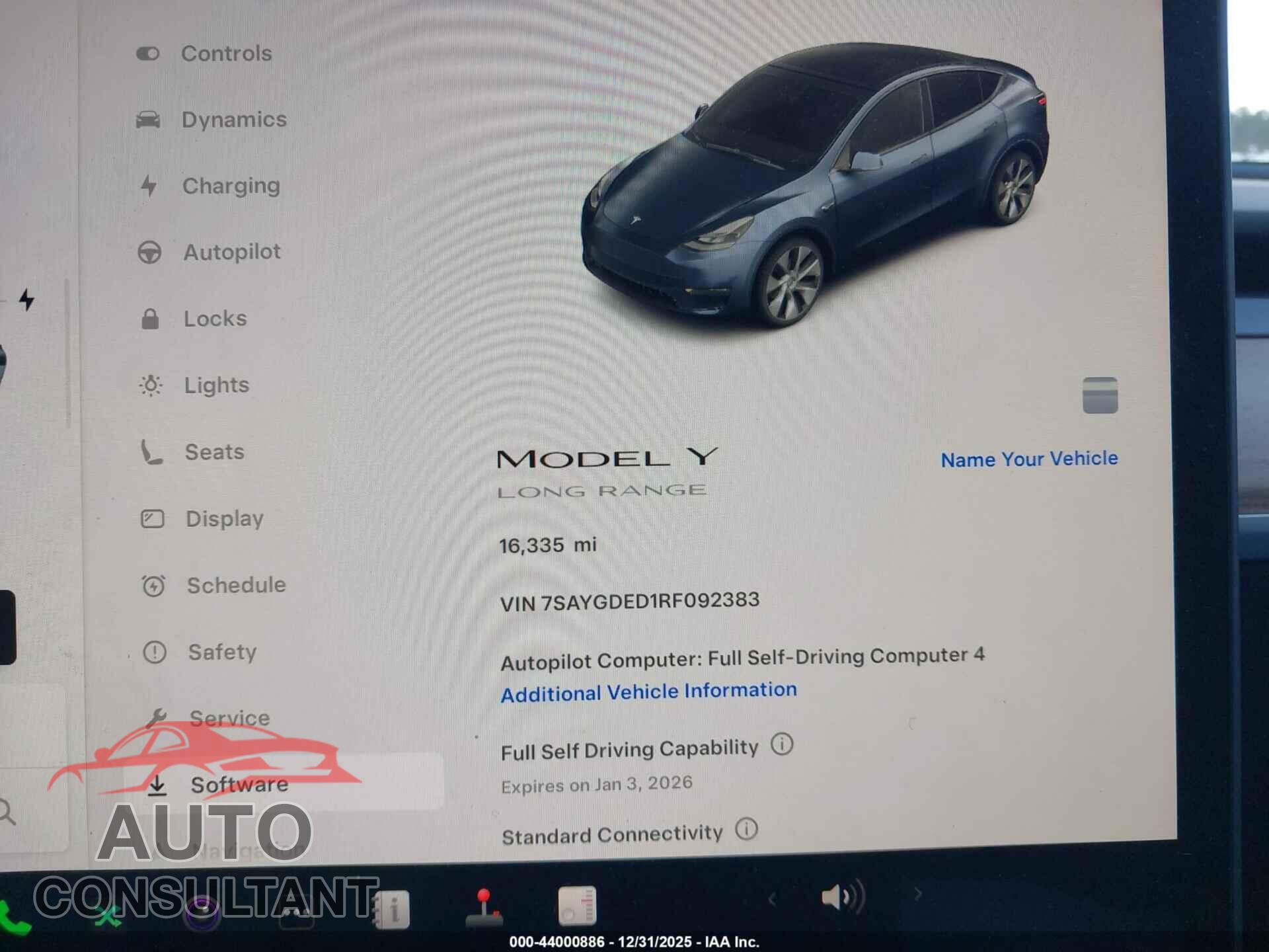 TESLA MODEL Y 2024 - 7SAYGDED1RF092383