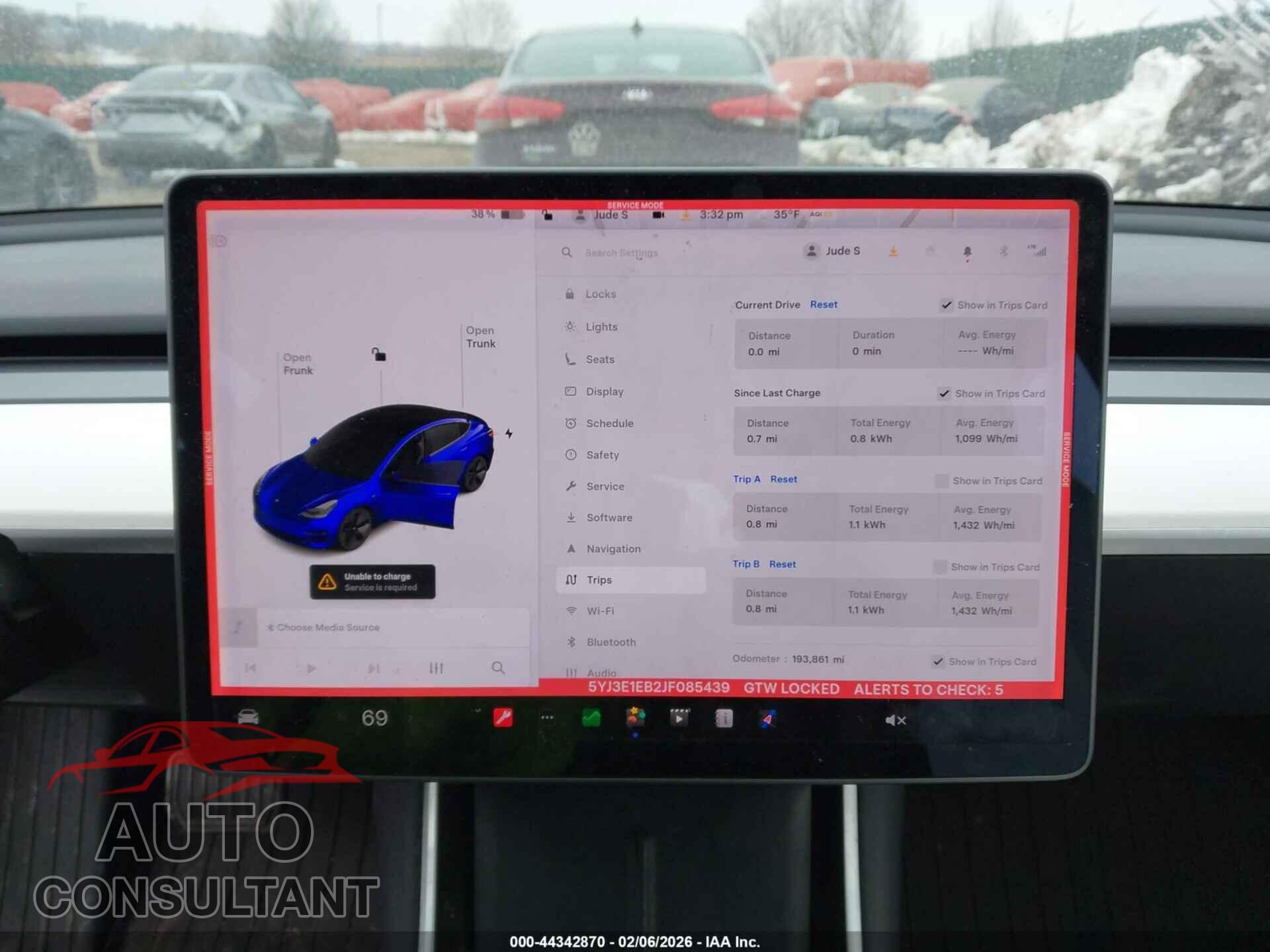 TESLA MODEL 3 2018 - 5YJ3E1EB2JF085439