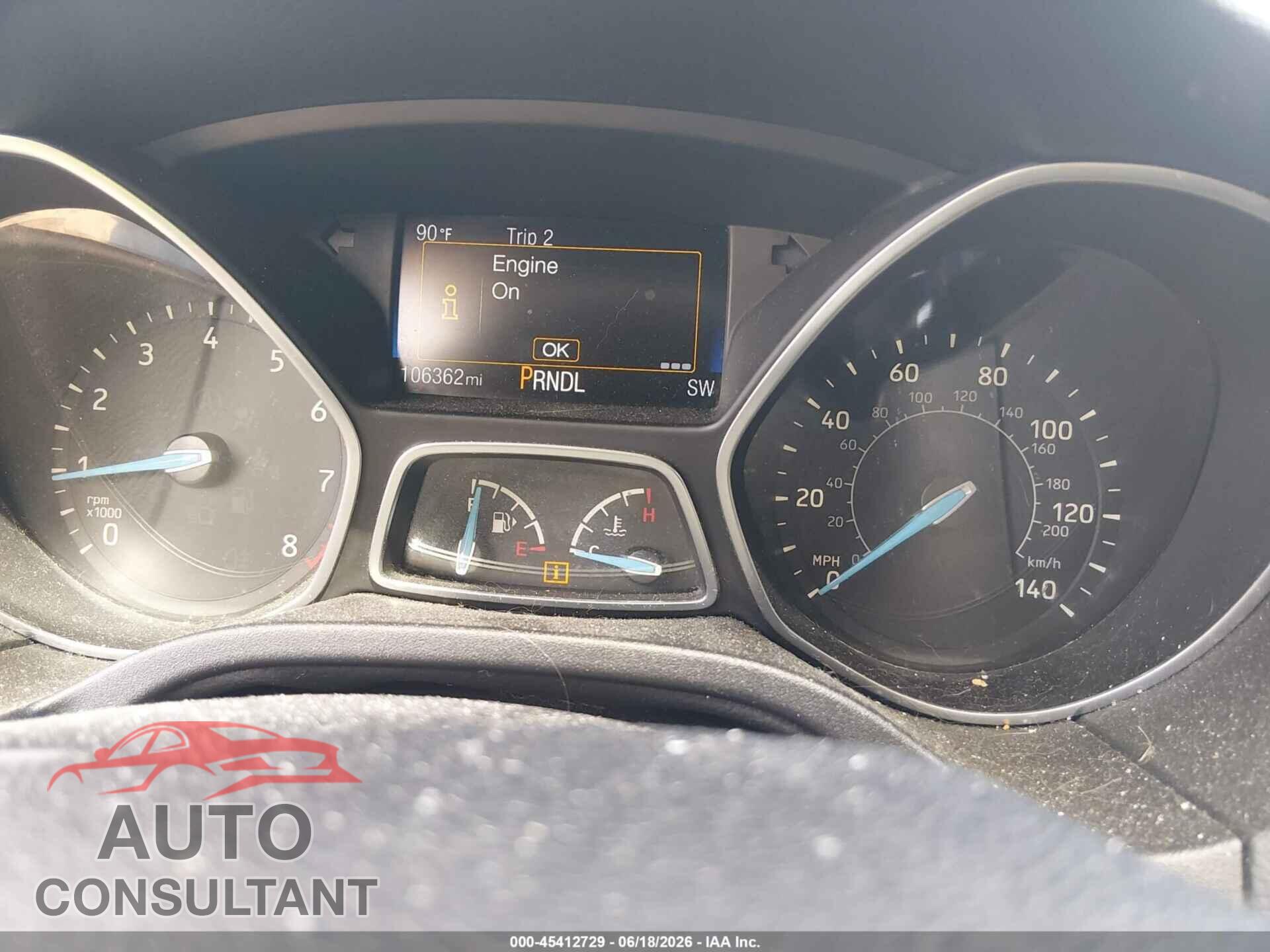 FORD FOCUS 2017 - 1FADP3F25HL212271