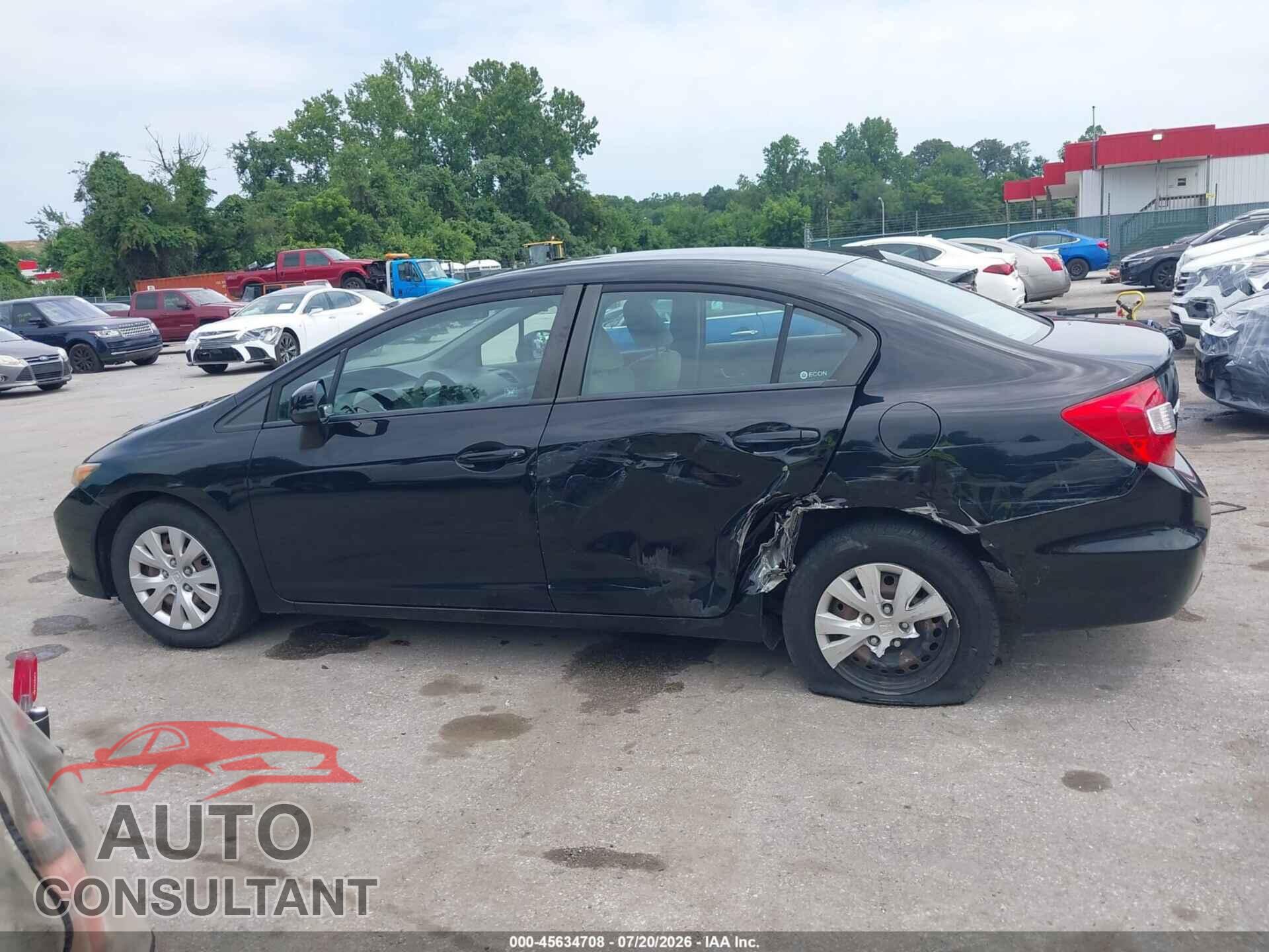 HONDA CIVIC 2012 - 19XFB2F56CE383134