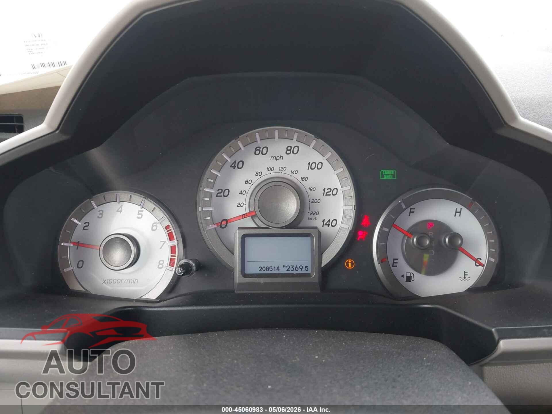 HONDA PILOT 2012 - 5FNYF3H98CB041746