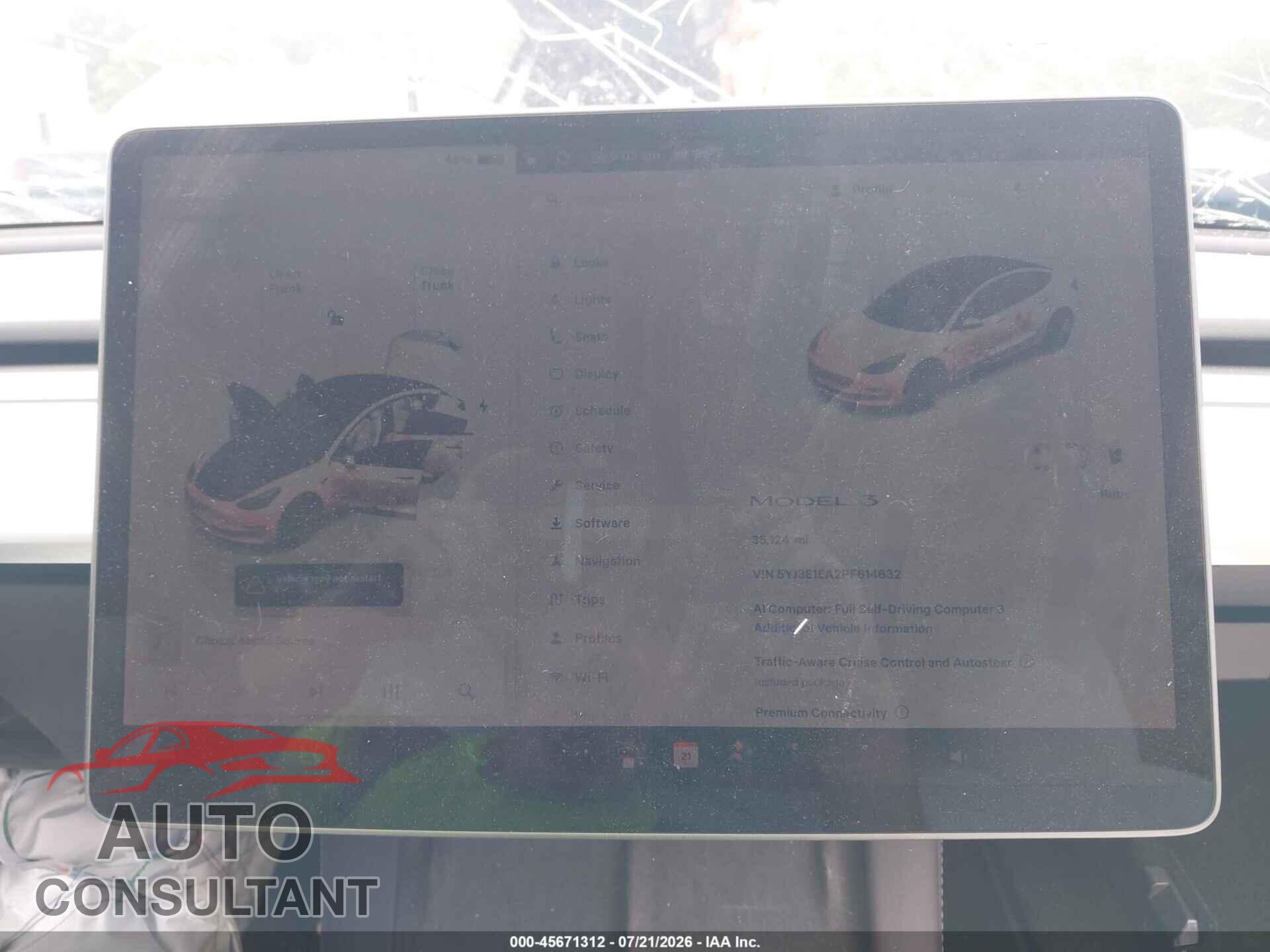 TESLA MODEL 3 2023 - 5YJ3E1EA2PF614632