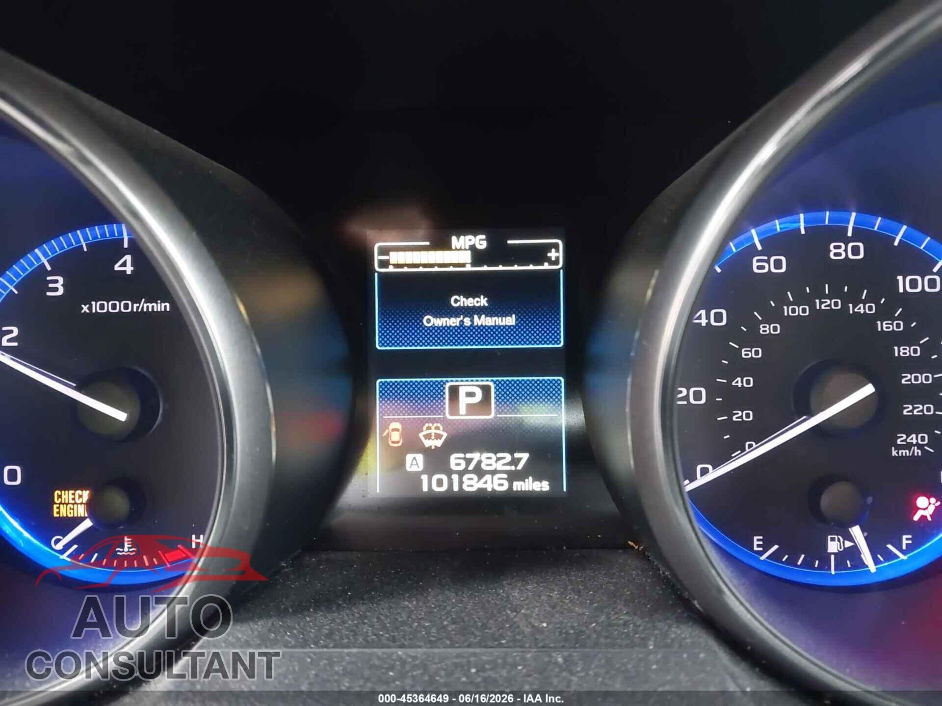 SUBARU OUTBACK 2017 - 4S4BSAKC8H3387385