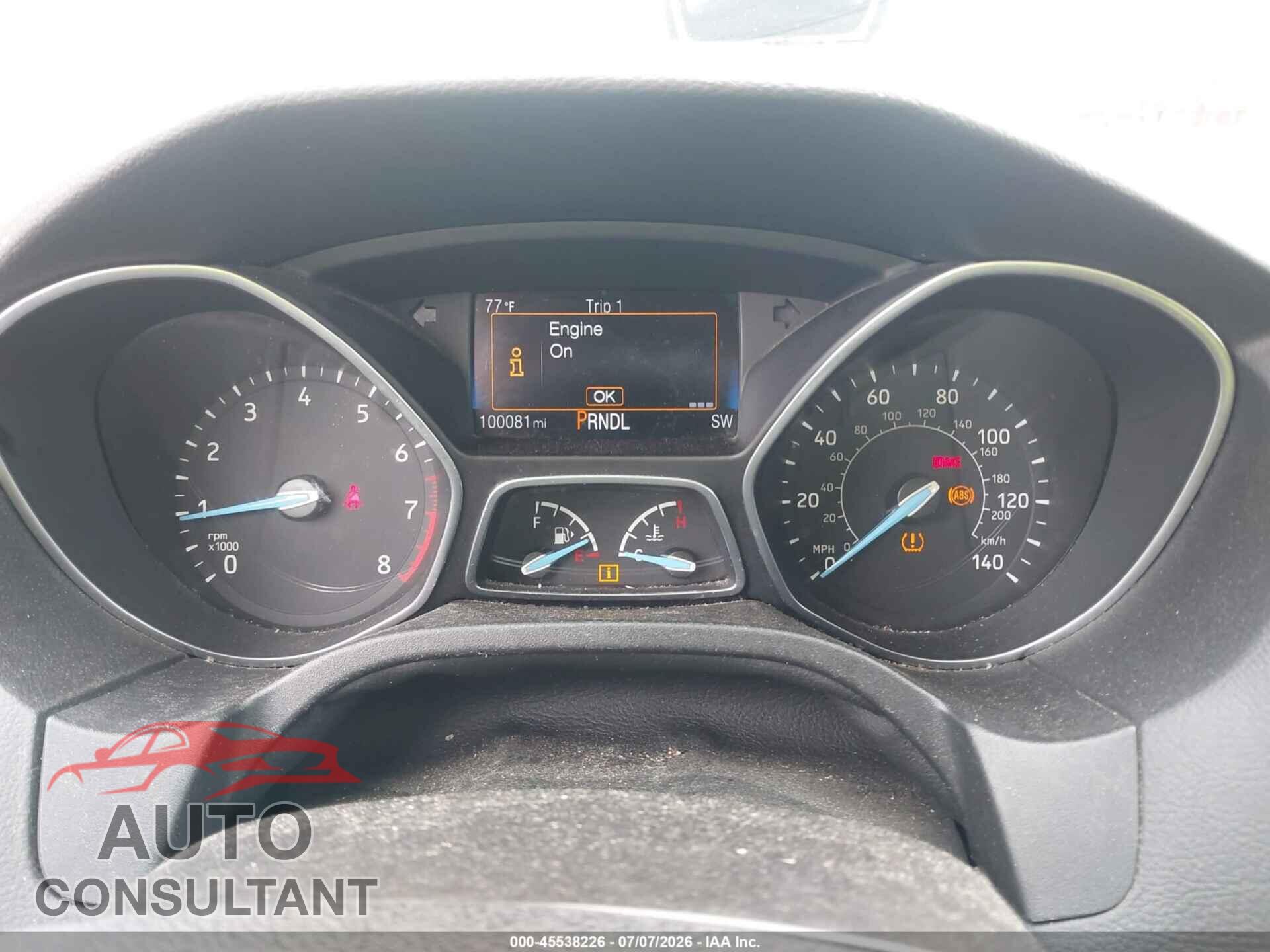 FORD FOCUS 2016 - 1FADP3F2XGL203774
