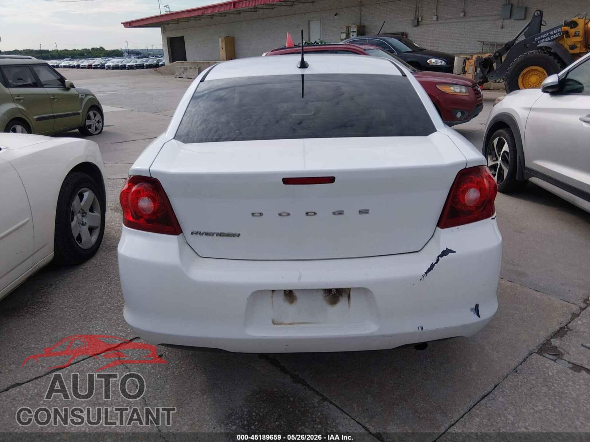 DODGE AVENGER 2012 - 1C3CDZAB8CN286228