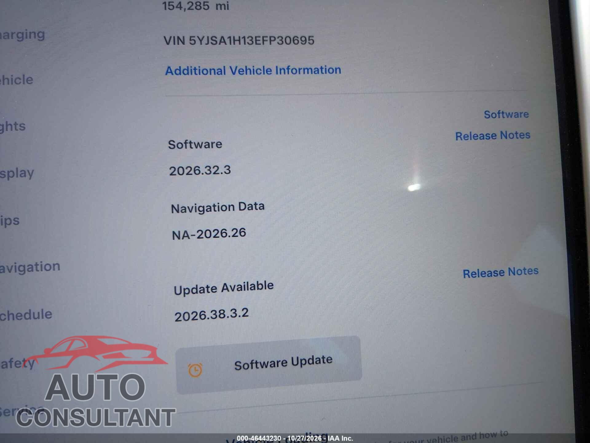 TESLA MODEL S 2014 - 5YJSA1H13EFP30695