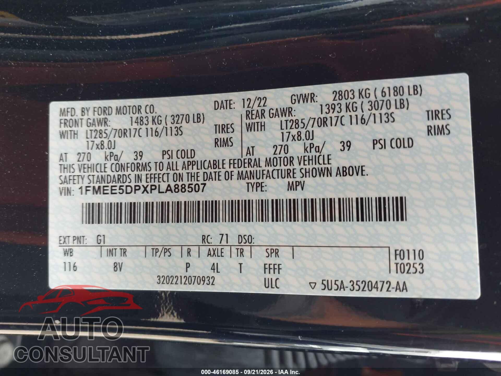 FORD BRONCO 2023 - 1FMEE5DPXPLA88507