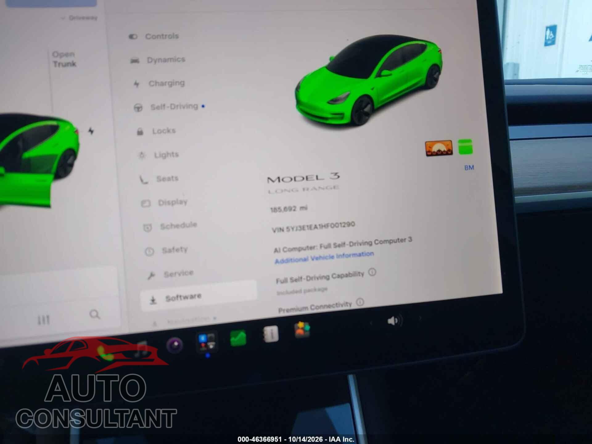 TESLA MODEL 3 2017 - 5YJ3E1EA1HF001290
