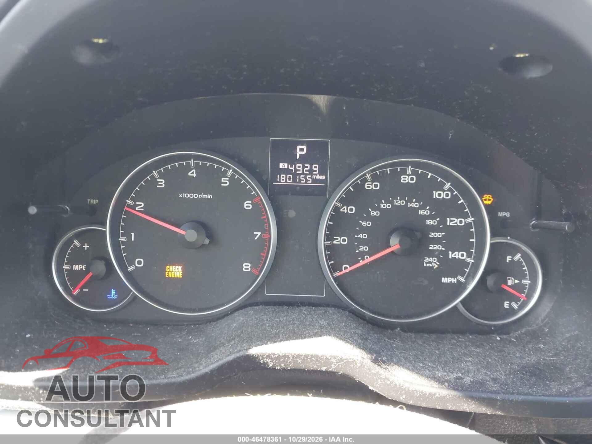 SUBARU OUTBACK 2014 - 4S4BRCCC3E3216416