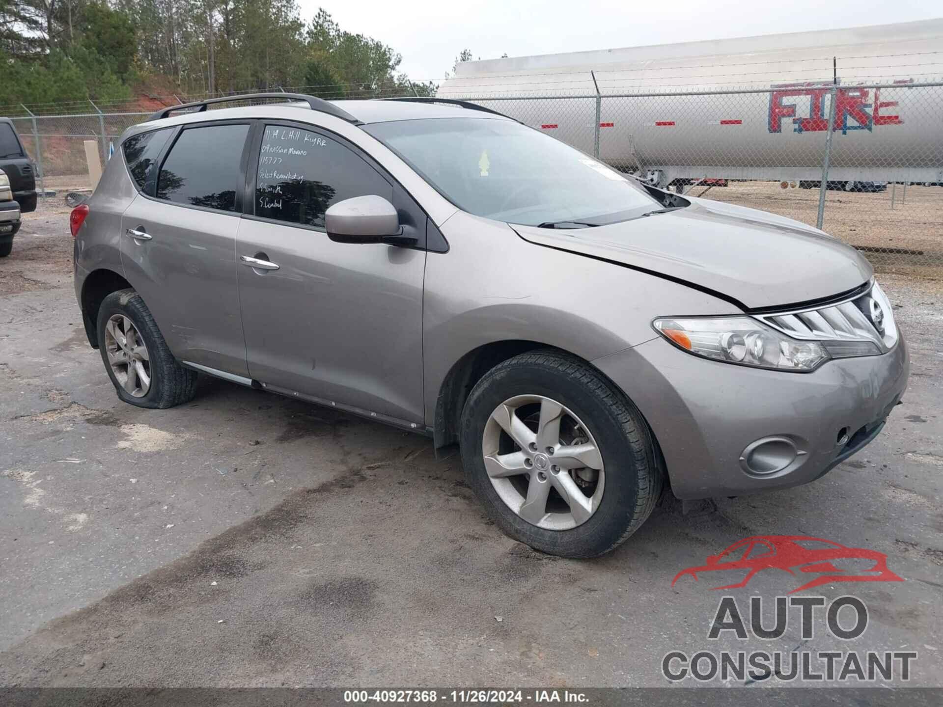 NISSAN MURANO 2009 - JN8AZ18W19W115777