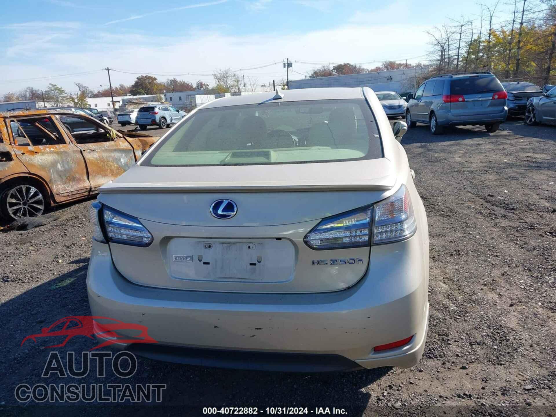 LEXUS HS 250H 2011 - JTHBB1BA7B2046445