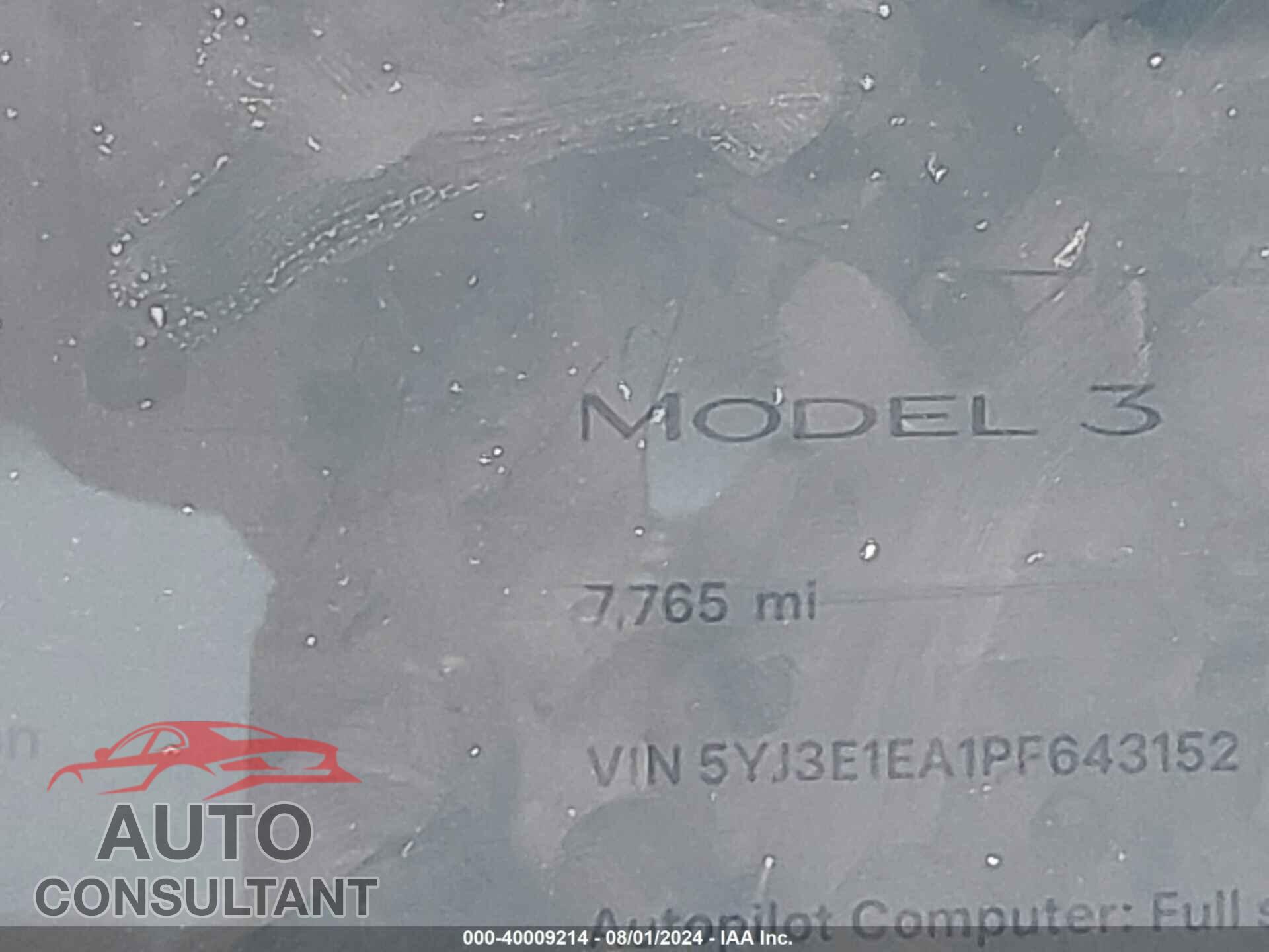 TESLA MODEL 3 2023 - 5YJ3E1EA1PF643152
