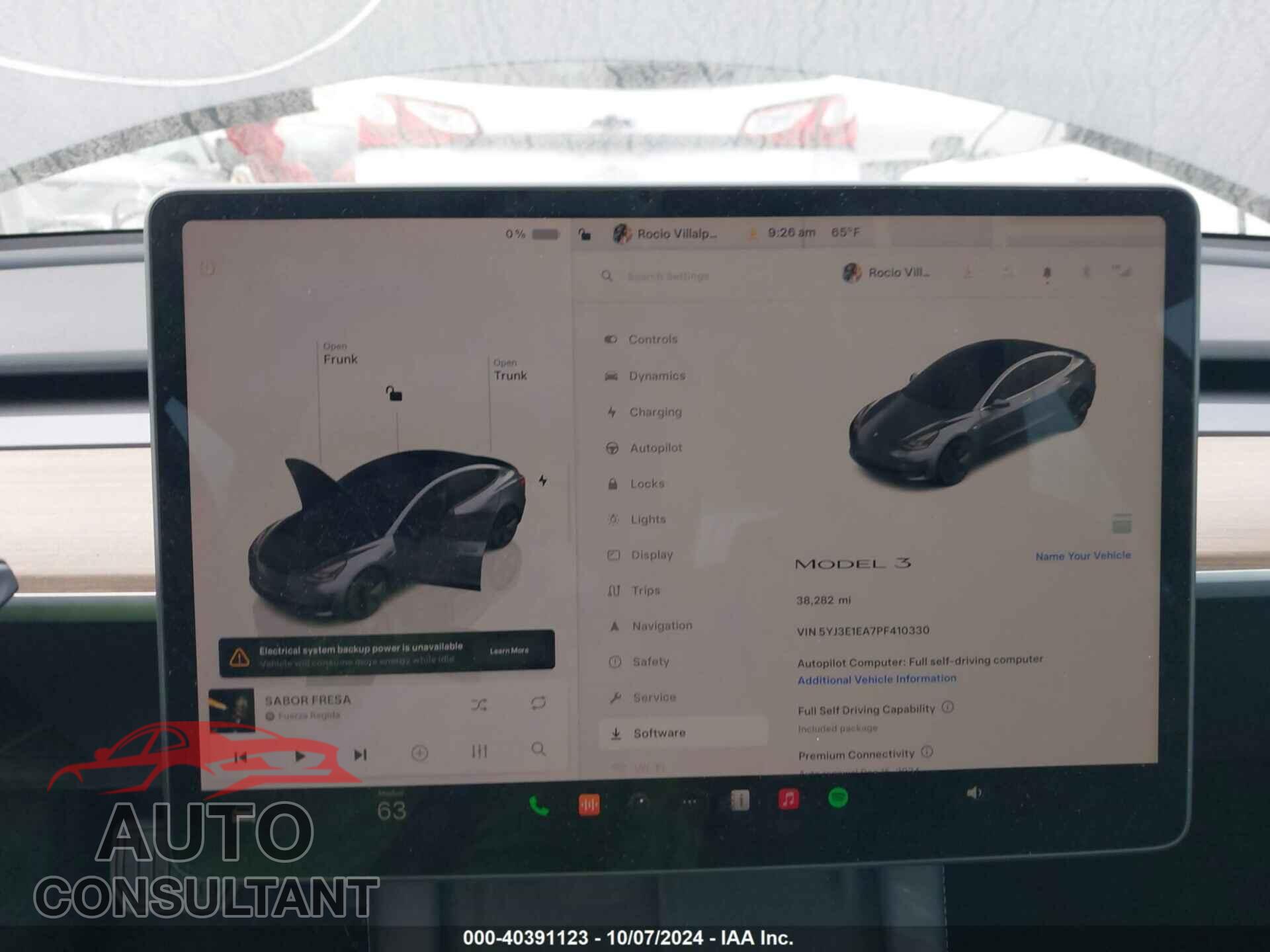 TESLA MODEL 3 2023 - 5YJ3E1EA7PF410330