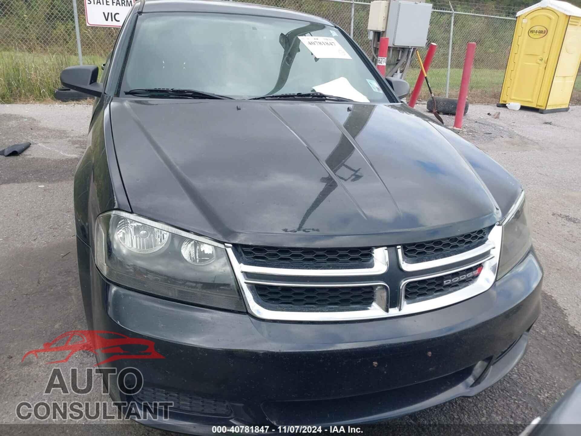 DODGE AVENGER 2013 - 1C3CDZAB8DN725297