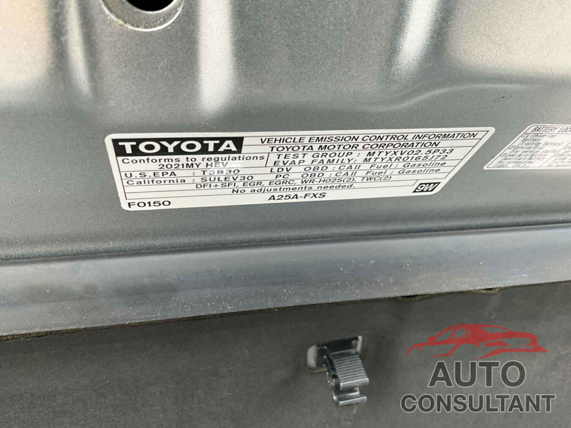 TOYOTA CAMRY 2021 - 4T1C31AKXMU552013