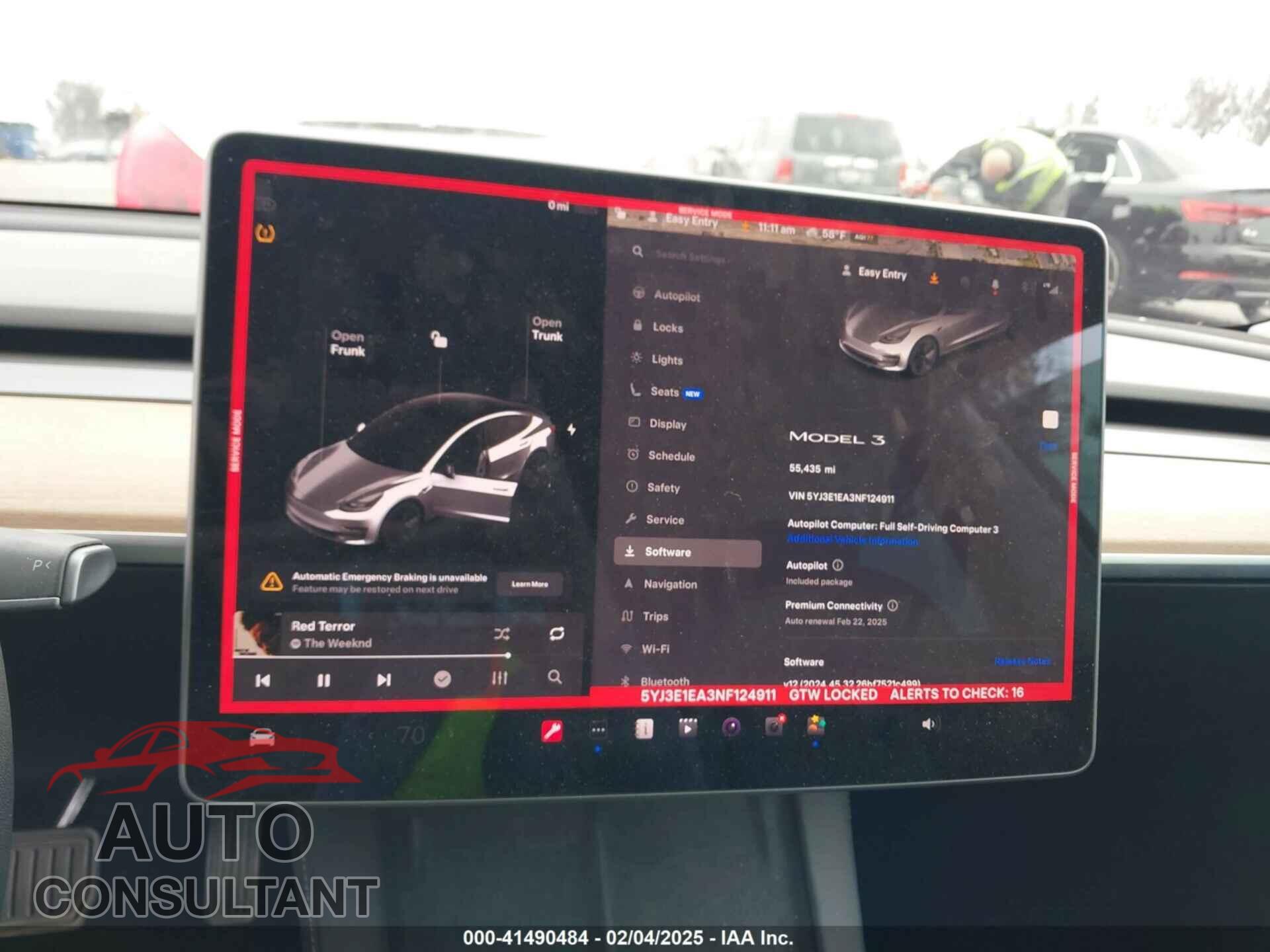 TESLA MODEL 3 2022 - 5YJ3E1EA3NF124911