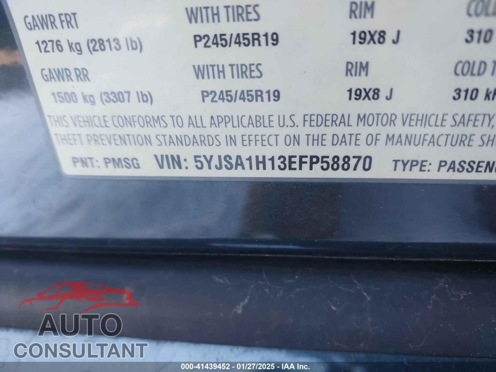 TESLA MODEL S 2014 - 5YJSA1H13EFP58870