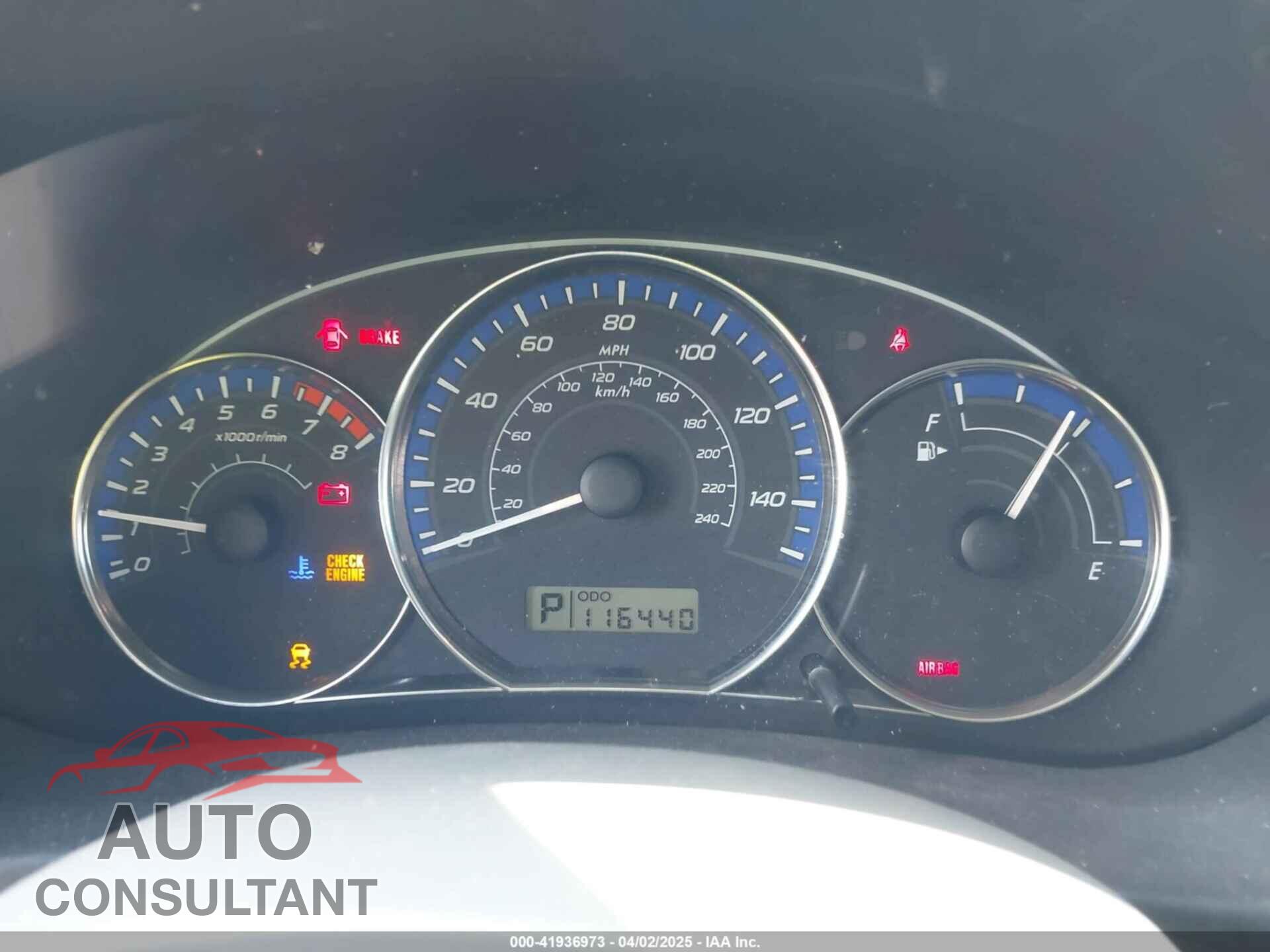 SUBARU FORESTER 2012 - JF2SHAEC8CH442719