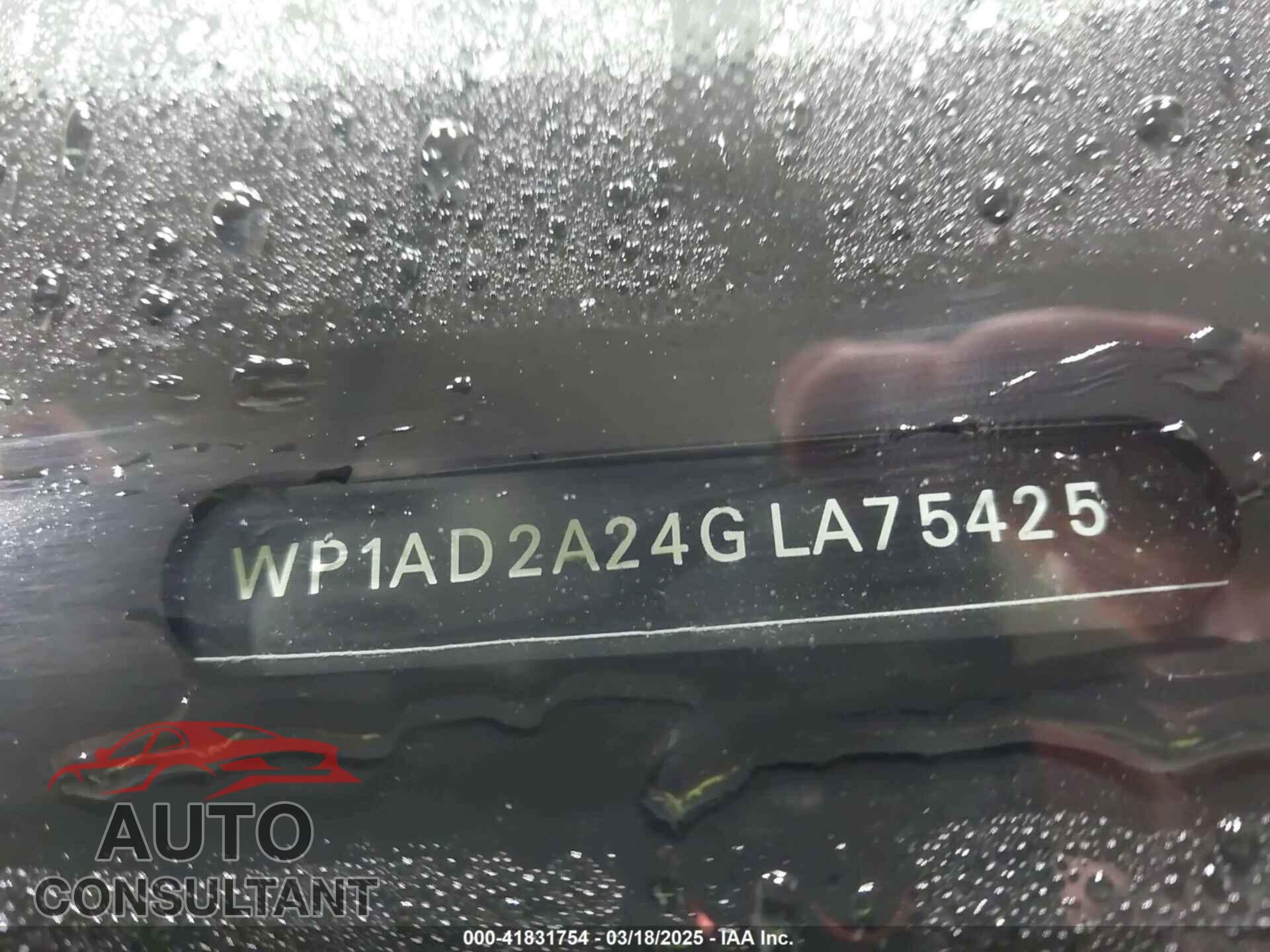 PORSCHE CAYENNE 2016 - WP1AD2A24GLA75425