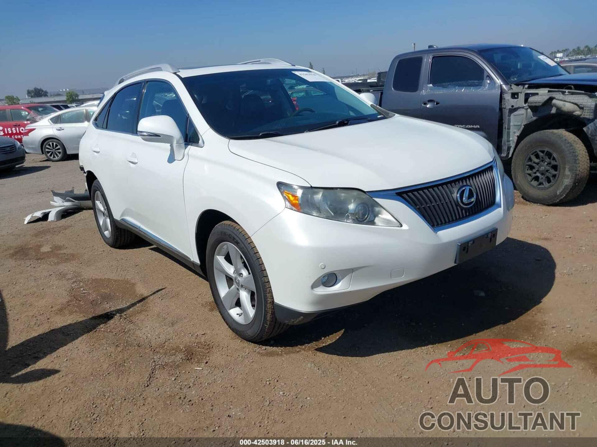 LEXUS RX 350 2012 - 2T2BK1BA2CC142032