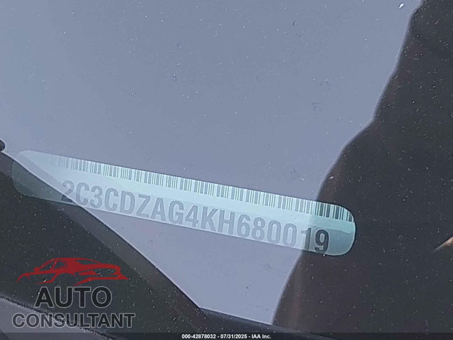 DODGE CHALLENGER 2019 - 2C3CDZAG4KH680019