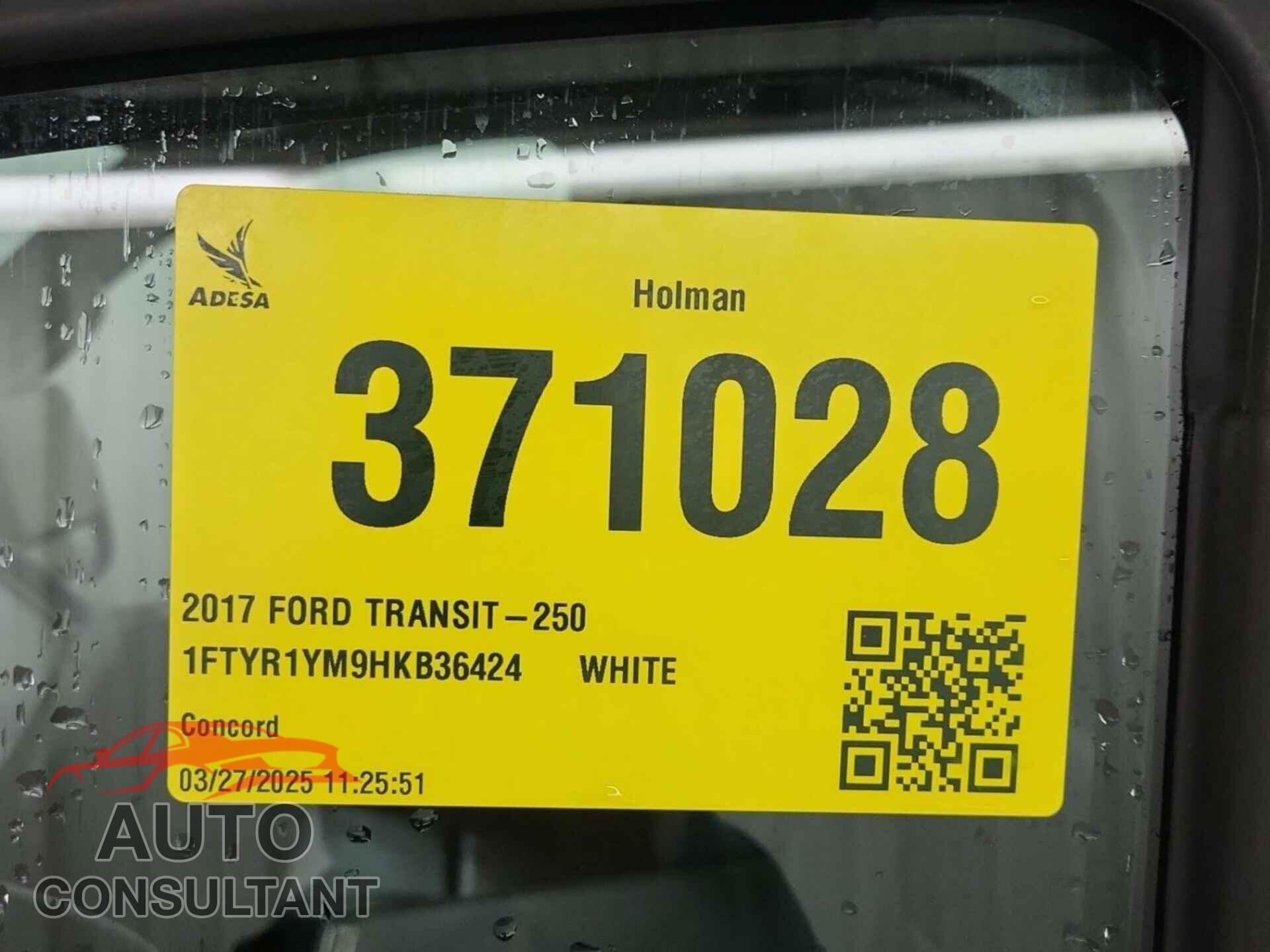 FORD TRANSIT 2017 - 1FTYR1YM9HKB36424