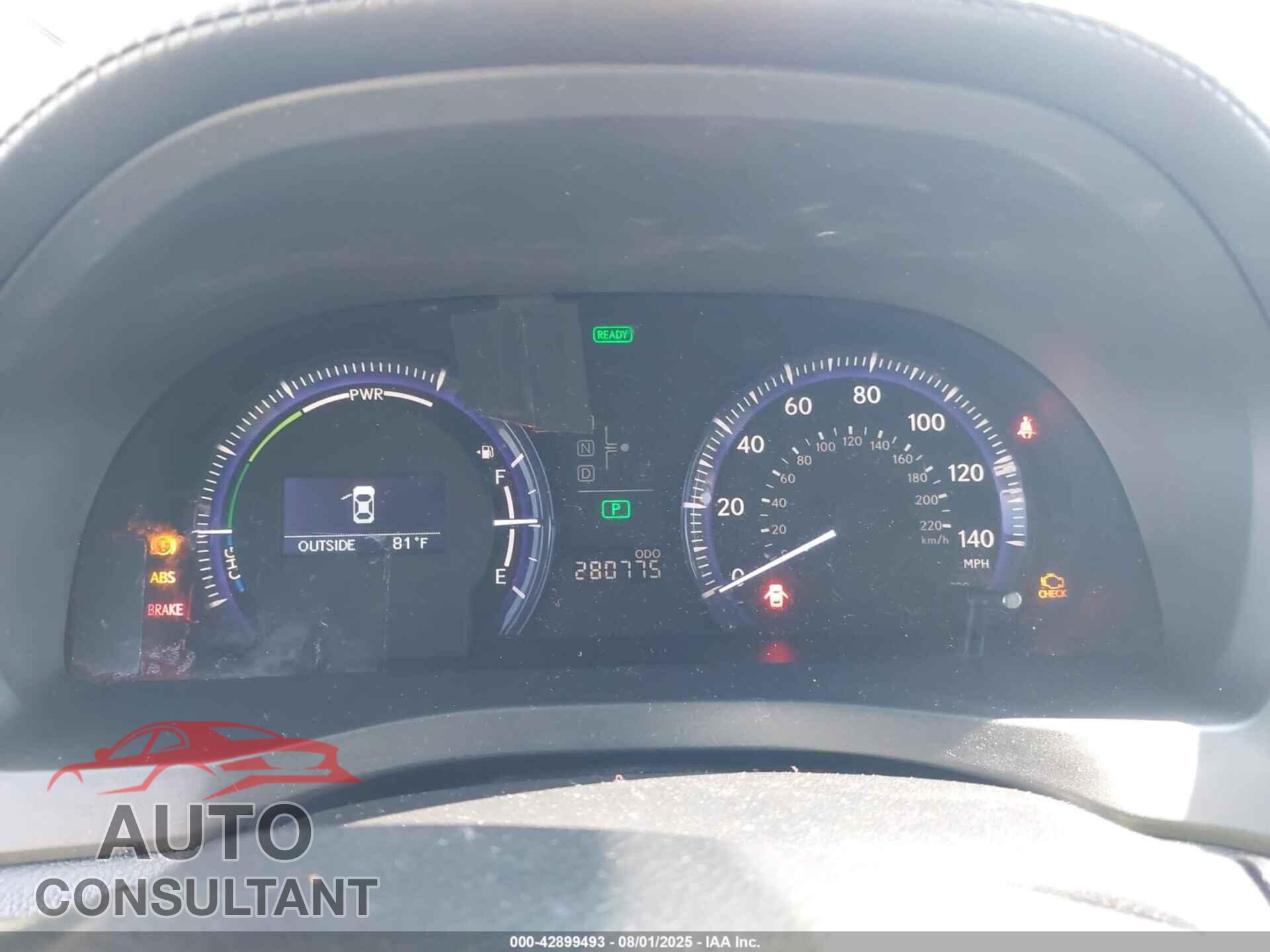 LEXUS HS 250H 2010 - JTHBB1BA2A2033245