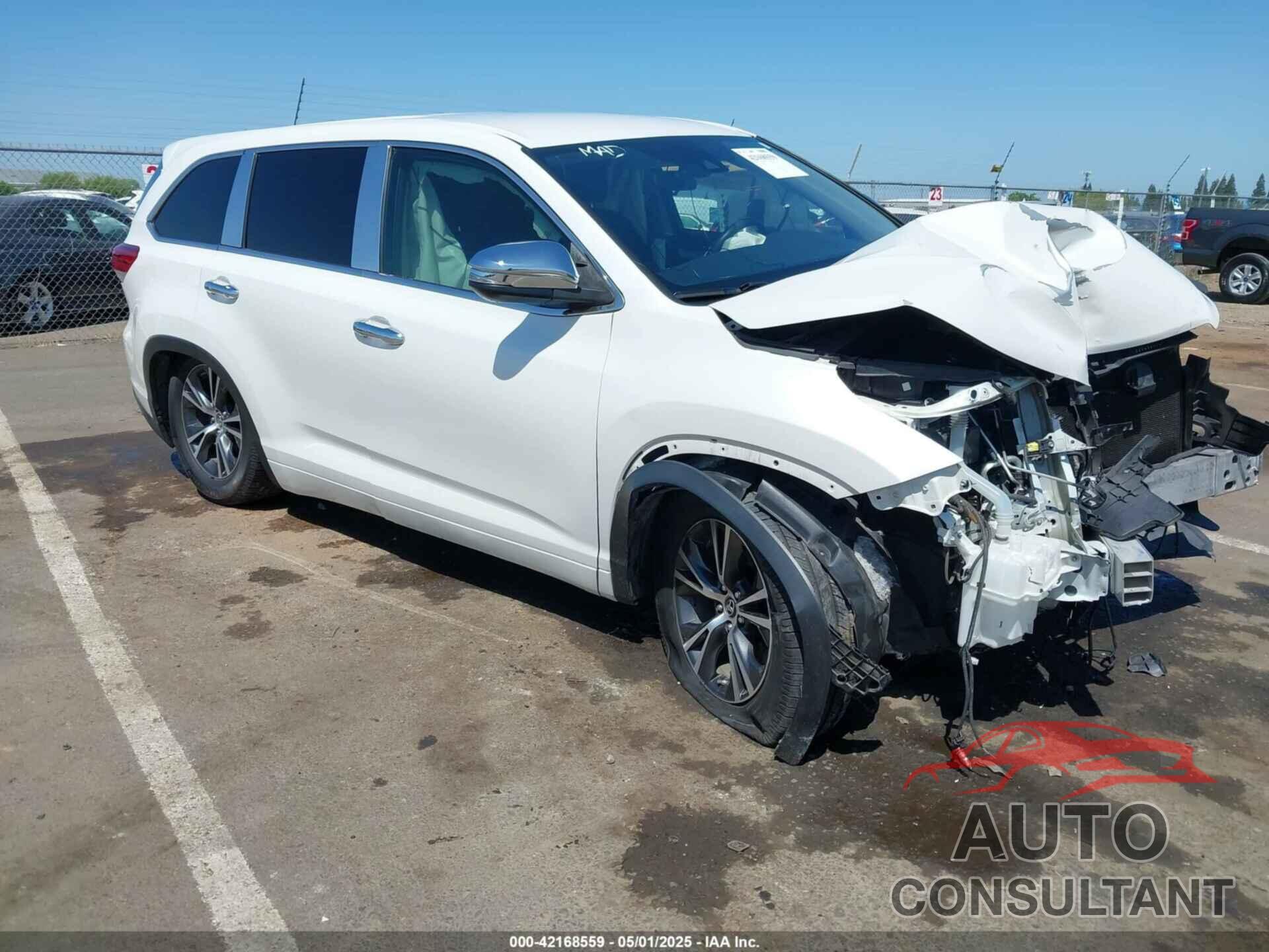 TOYOTA HIGHLANDER 2017 - 5TDZZRFH7HS221067