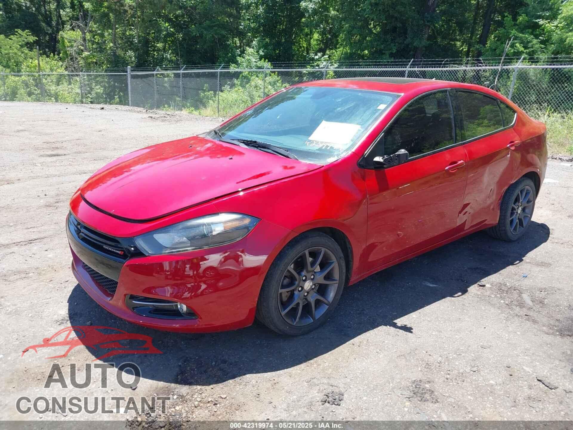 DODGE DART 2016 - 1C3CDFBB7GD749999