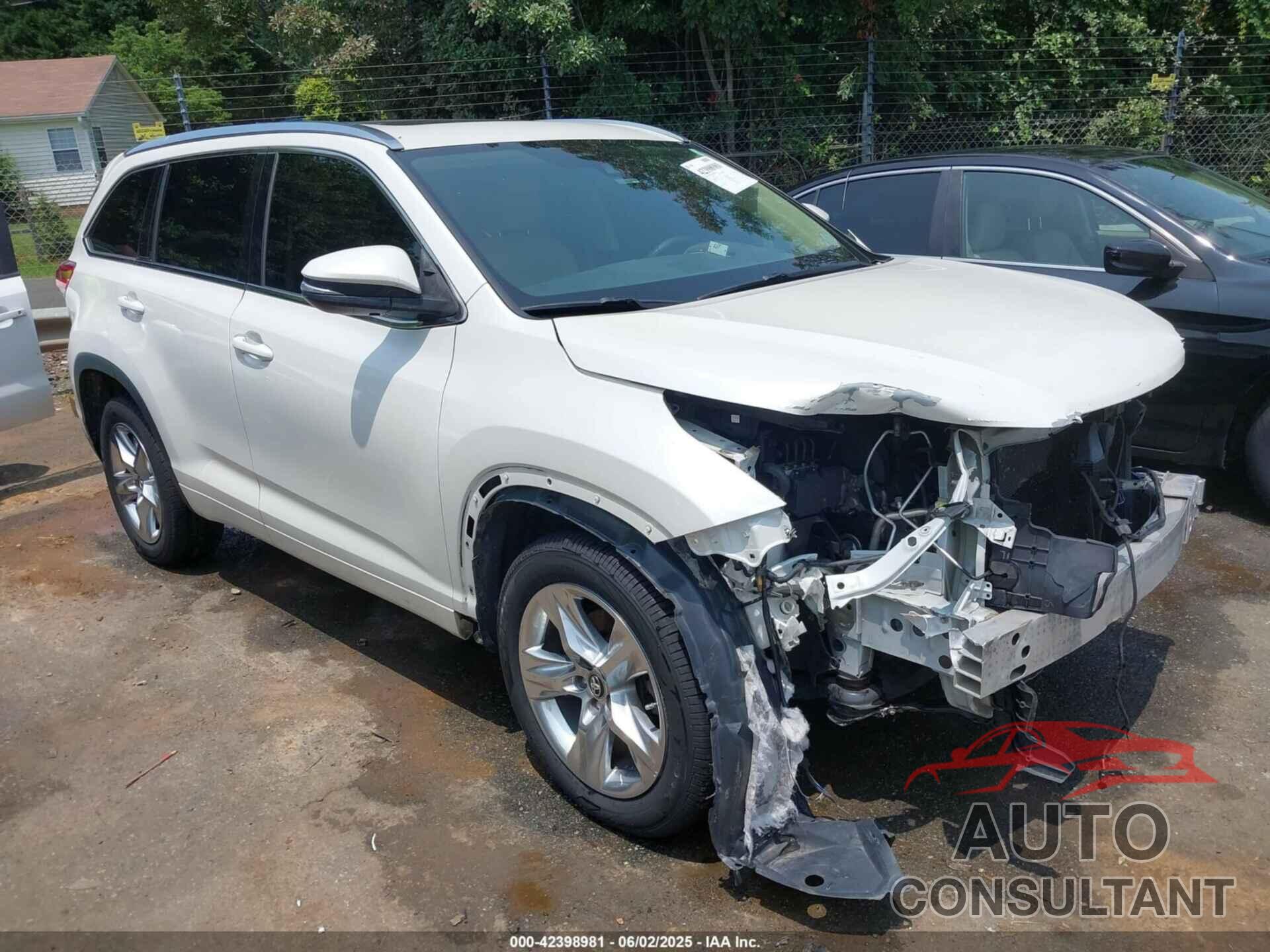 TOYOTA HIGHLANDER 2017 - 5TDYZRFH6HS190177
