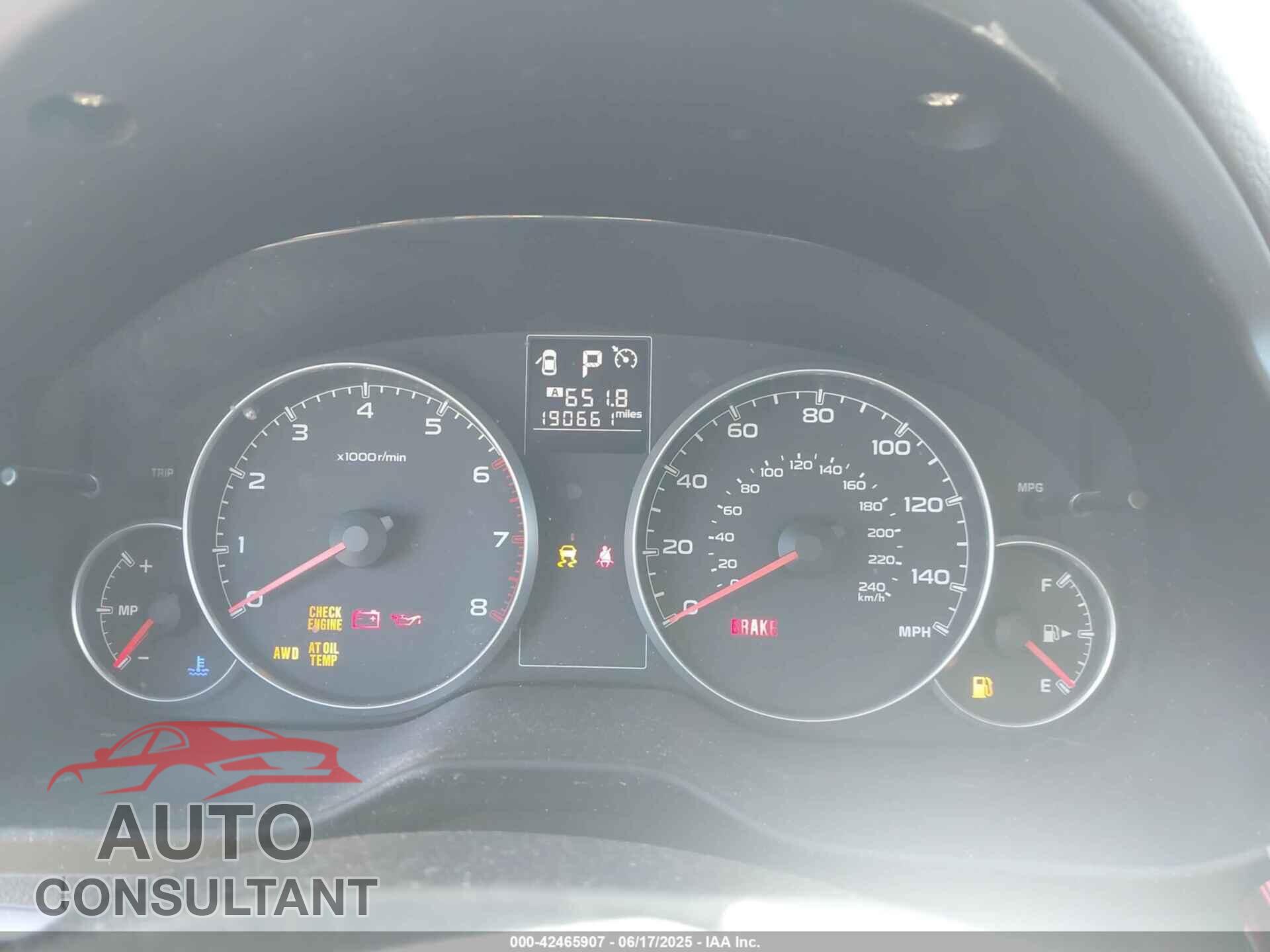 SUBARU OUTBACK 2013 - 4S4BRBGC8D3216415