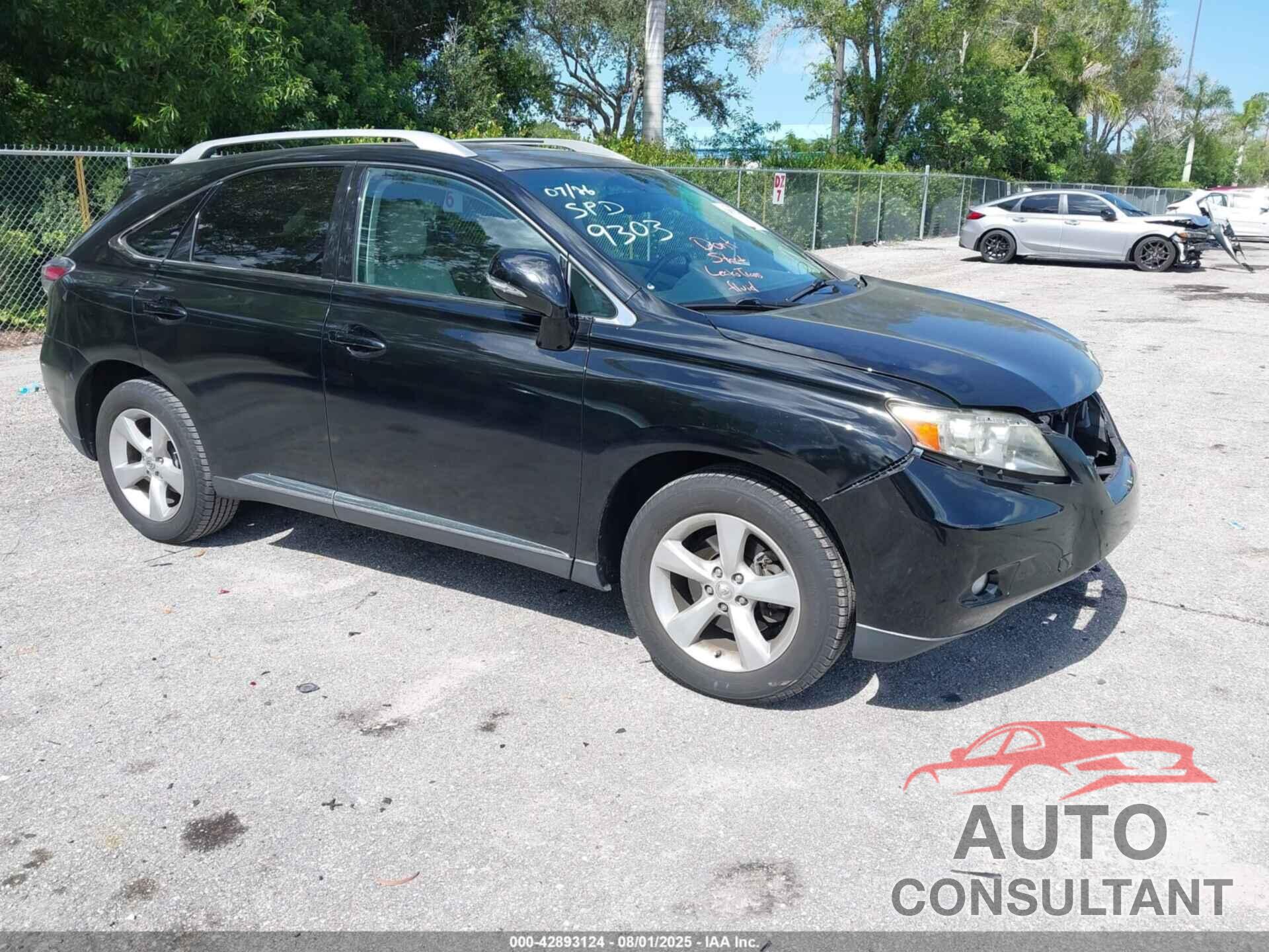 LEXUS RX 350 2010 - 2T2BK1BA7AC069303