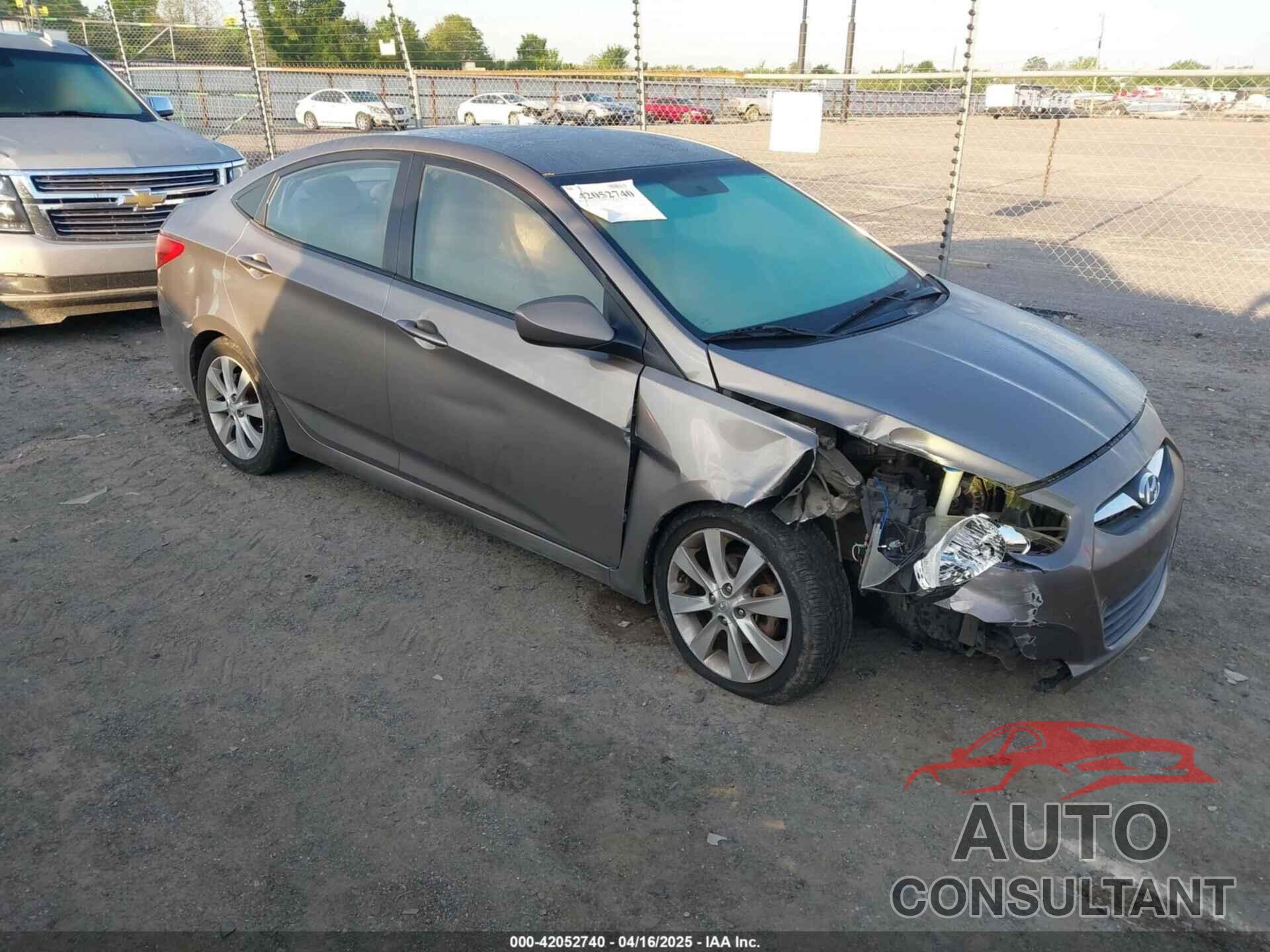 HYUNDAI ACCENT 2012 - KMHCU4AE4CU097425
