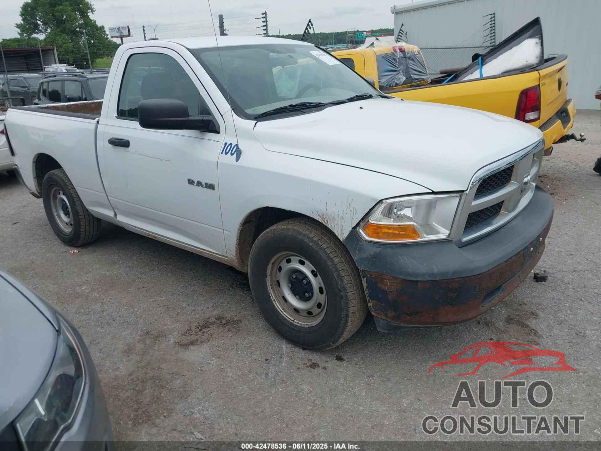 DODGE RAM 1500 2010 - 3D7JB1EK2AG105186