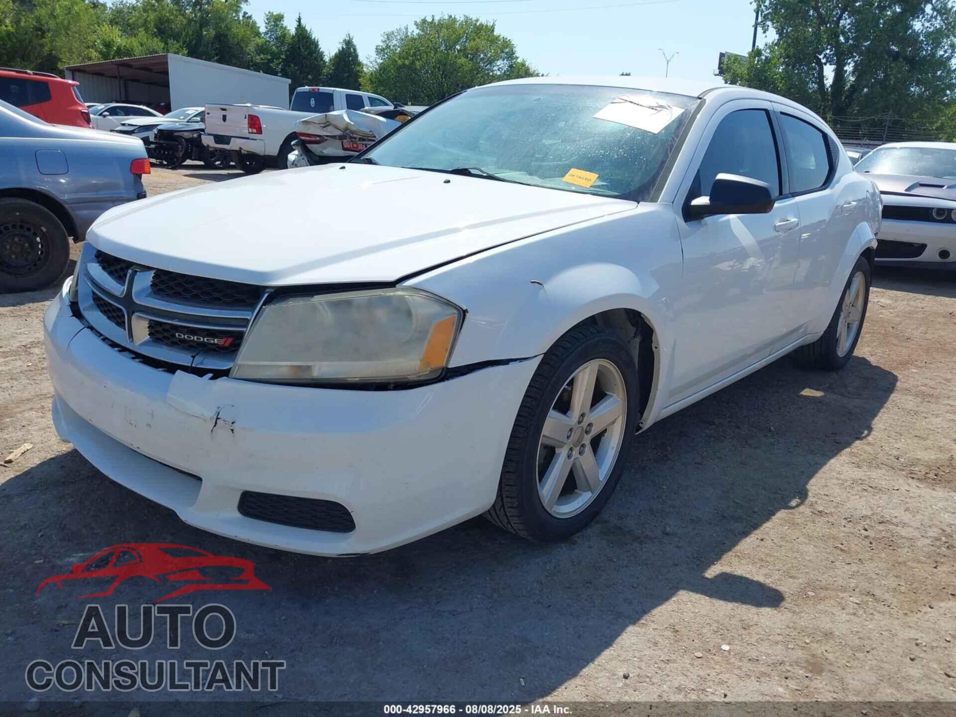 DODGE AVENGER 2013 - 1C3CDZAB0DN607244