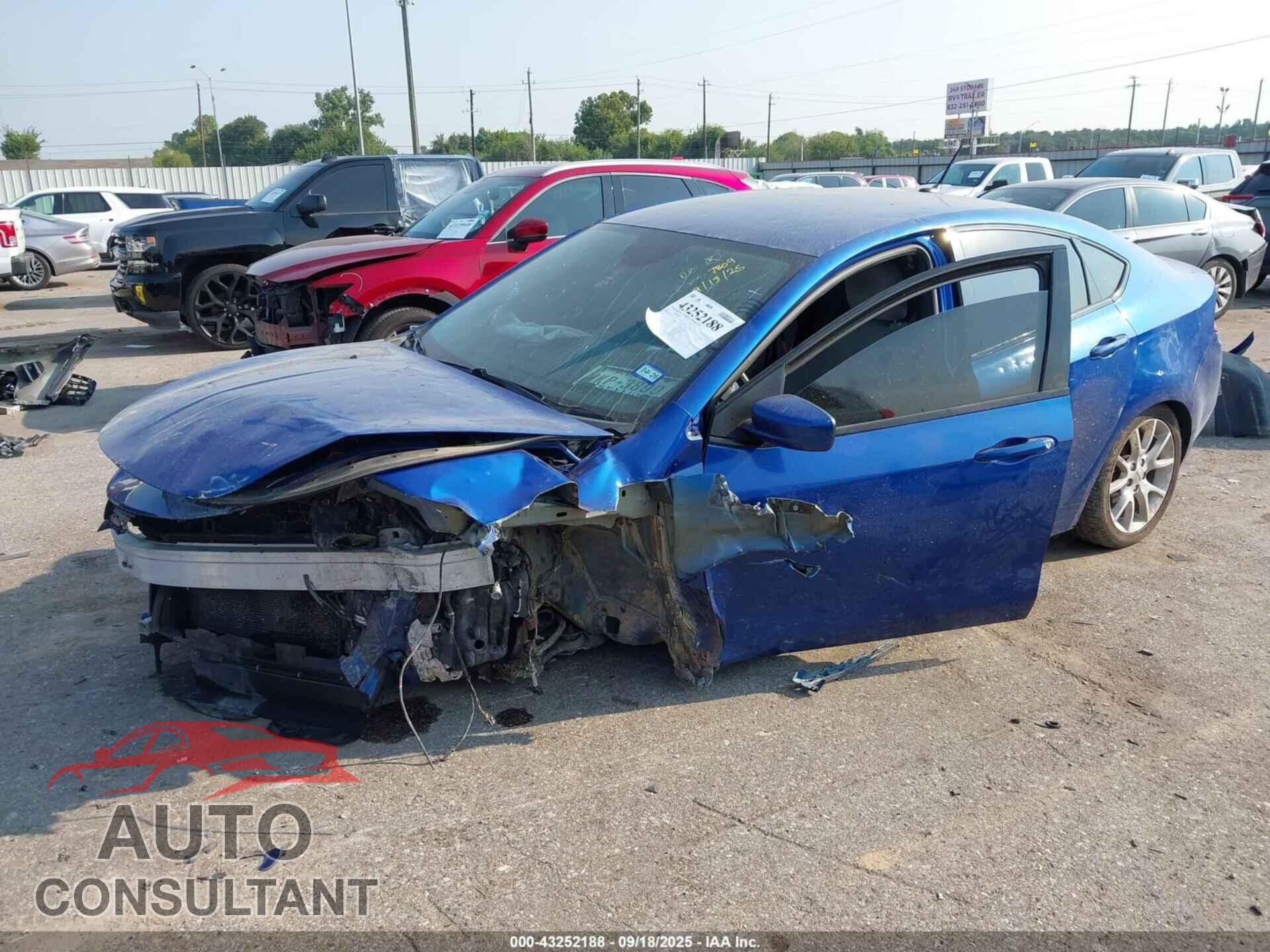 DODGE DART 2013 - 1C3CDFBA3DD157809