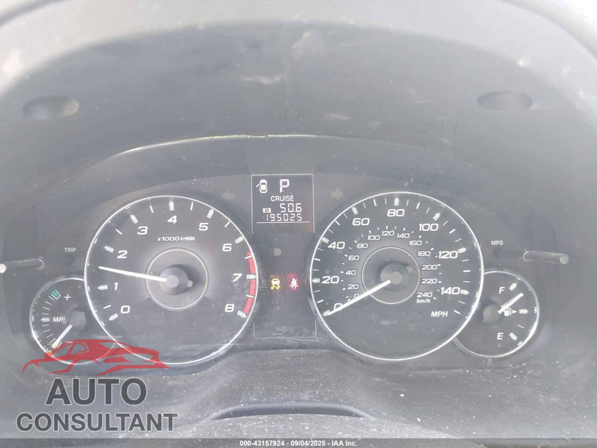 SUBARU OUTBACK 2012 - 4S4BRBAC2C3259848