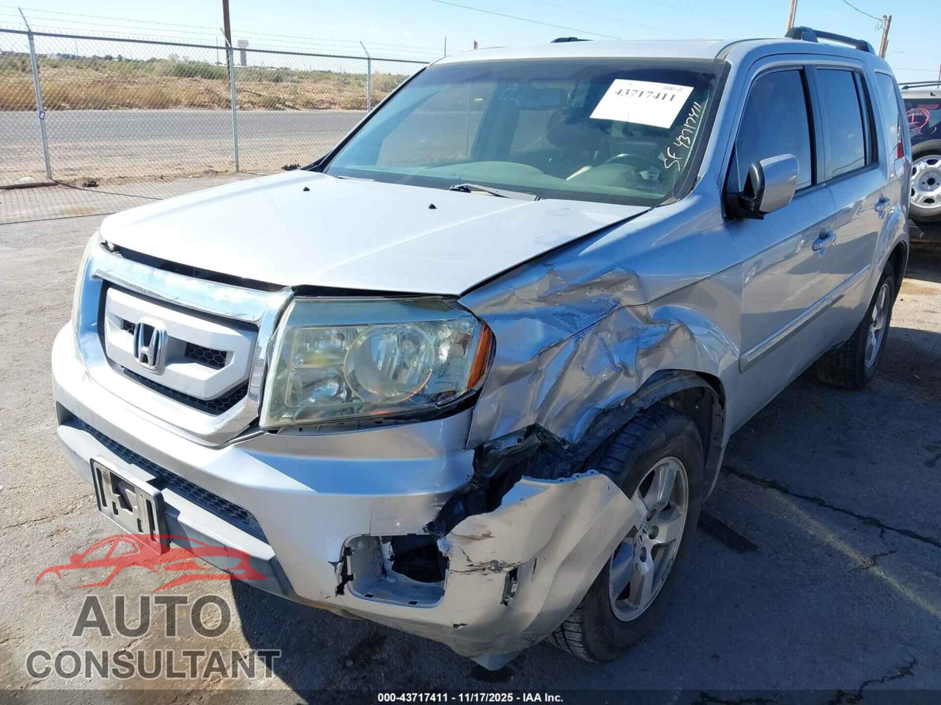 HONDA PILOT 2010 - 5FNYF3H51AB018190