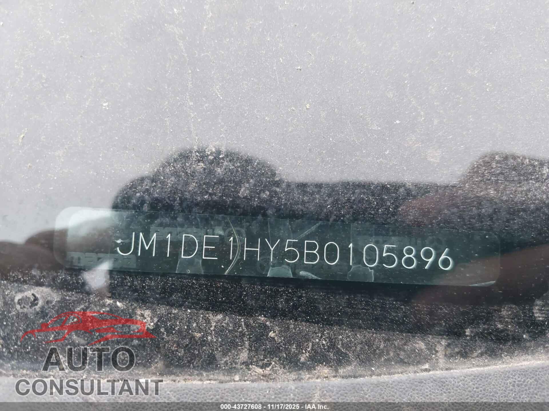 MAZDA MAZDA2 2011 - JM1DE1HY5B0105896