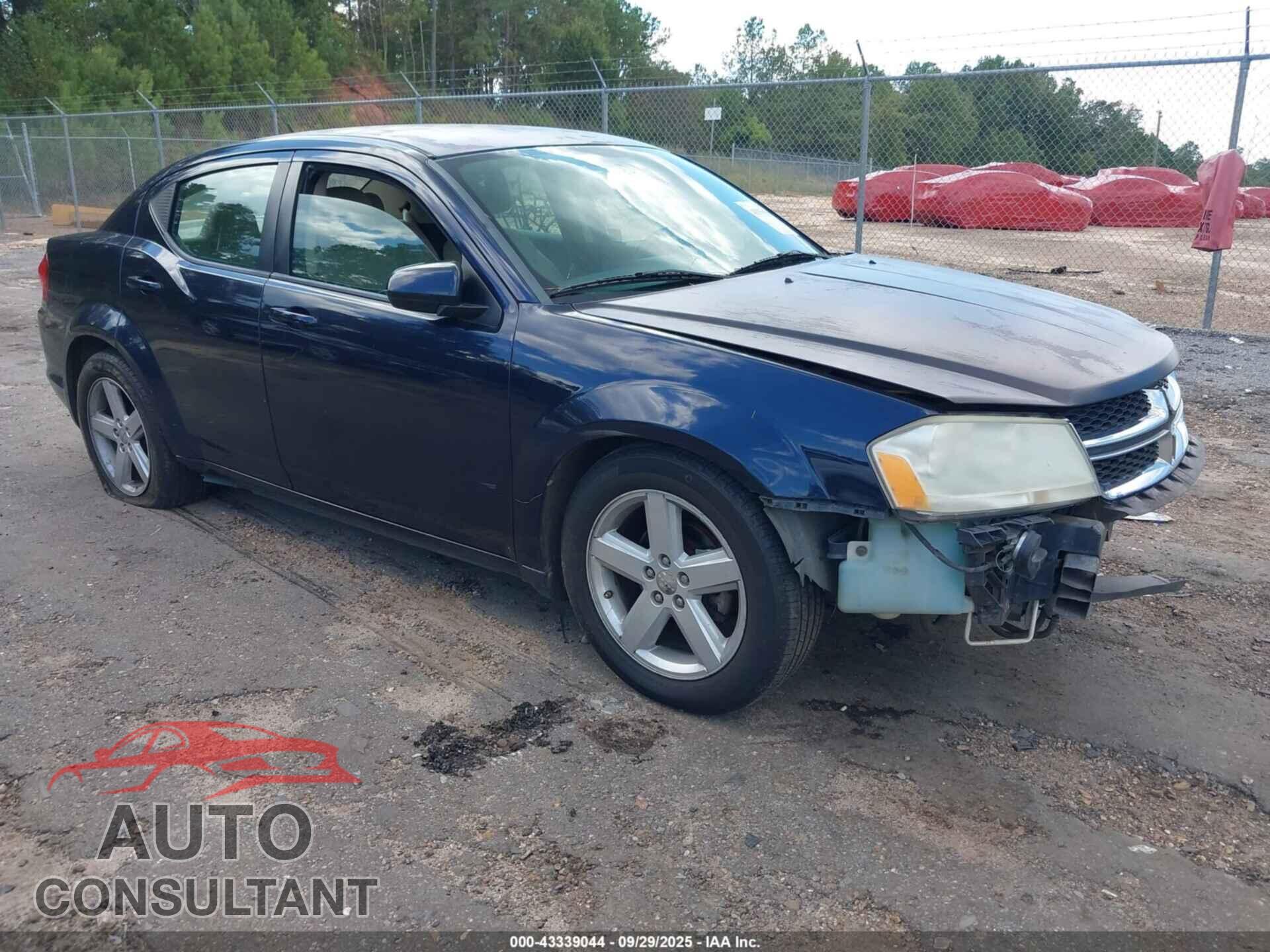 DODGE AVENGER 2012 - 1C3CDZCB0CN147935