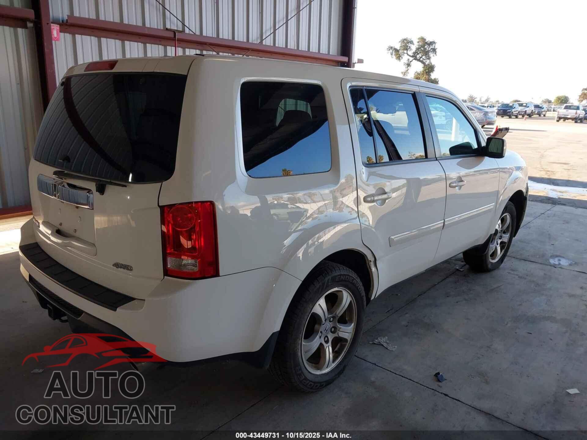 HONDA PILOT 2012 - 5FNYF4H66CB075874