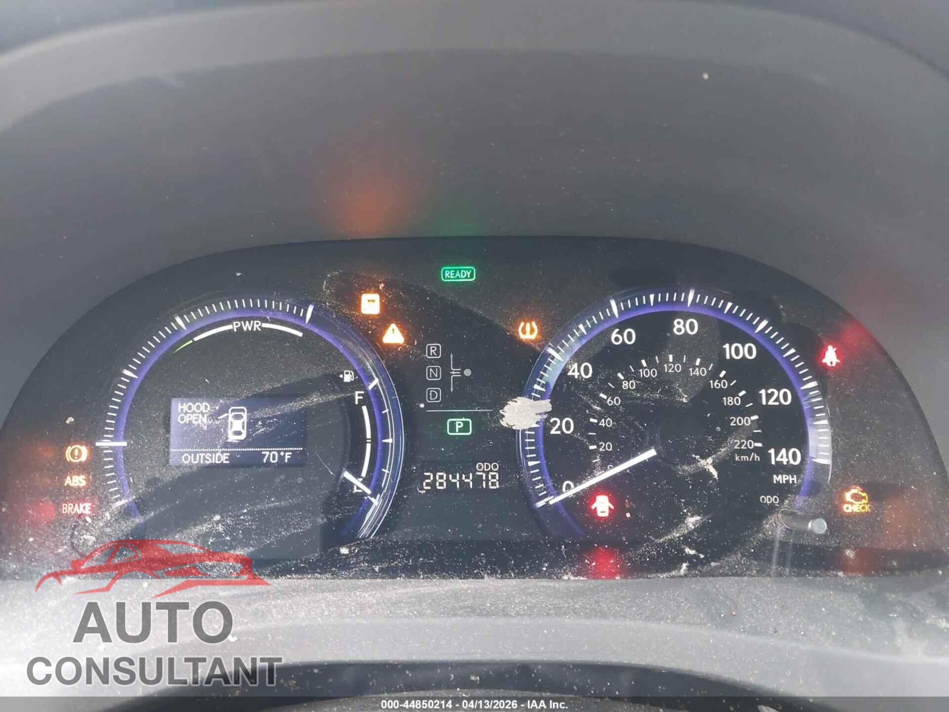 LEXUS HS 250H 2010 - JTHBB1BA5A2015516