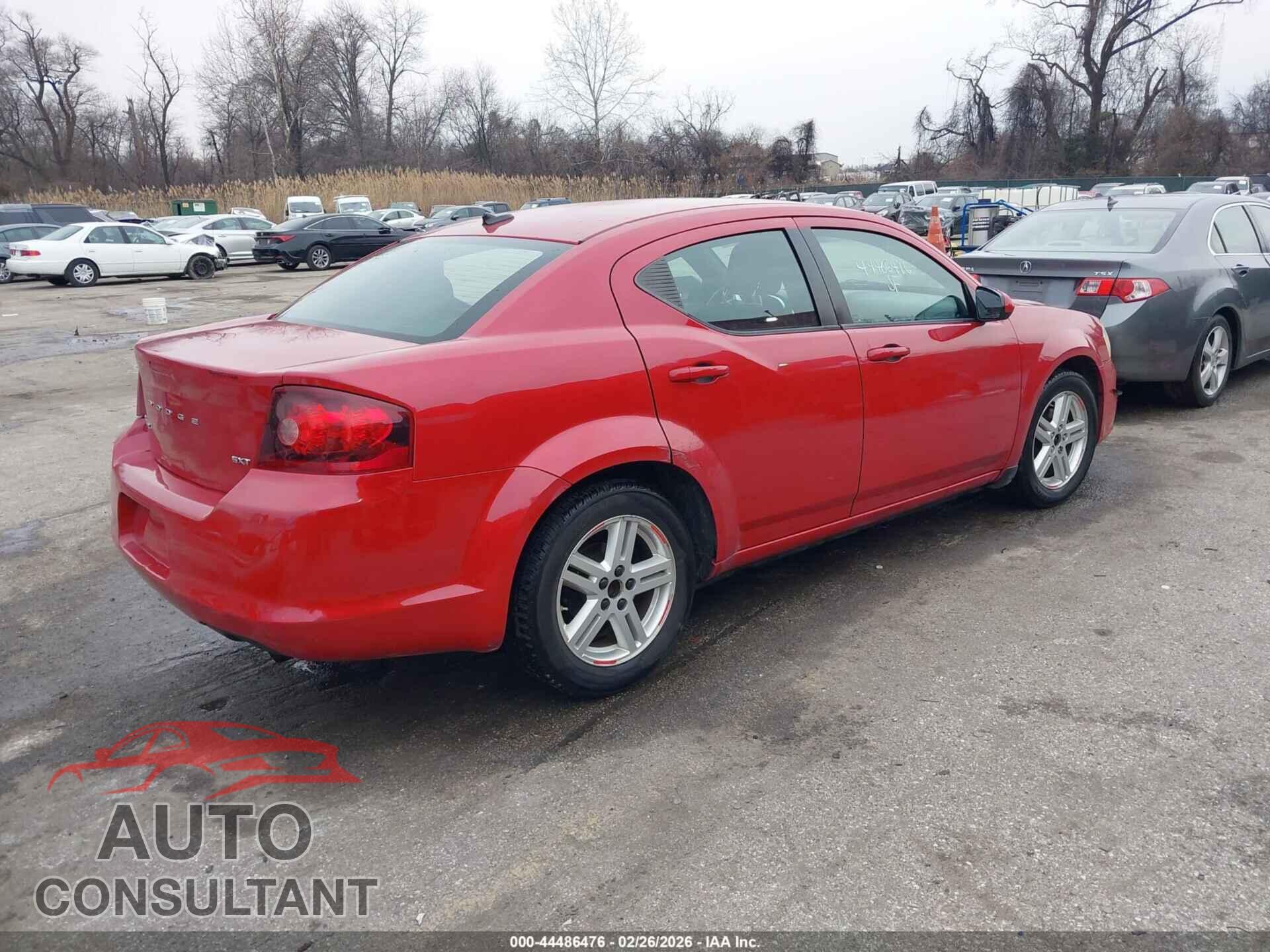 DODGE AVENGER 2012 - 1C3CDZCB9CN196194